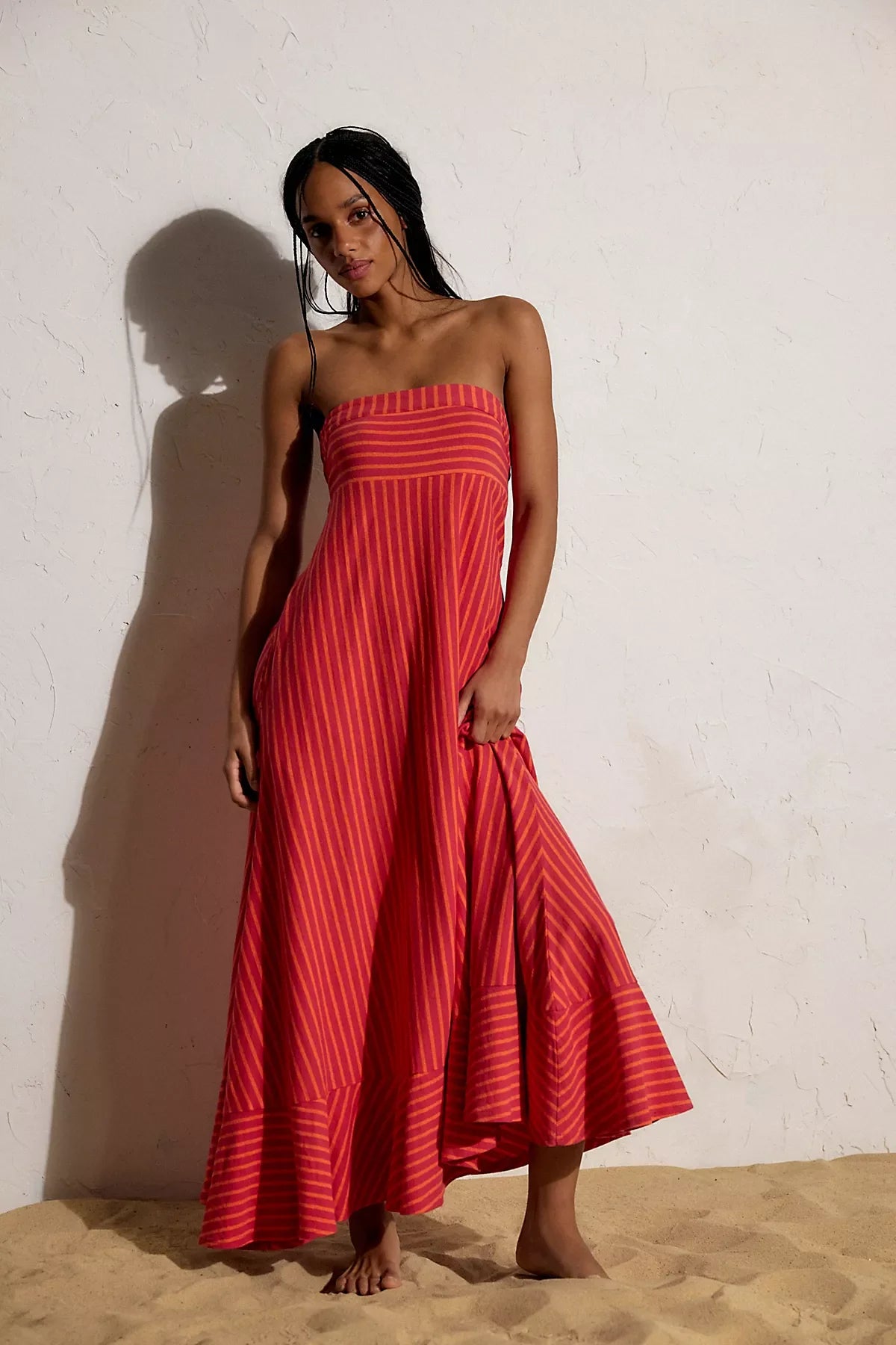 Sadie Striped Midi Dress