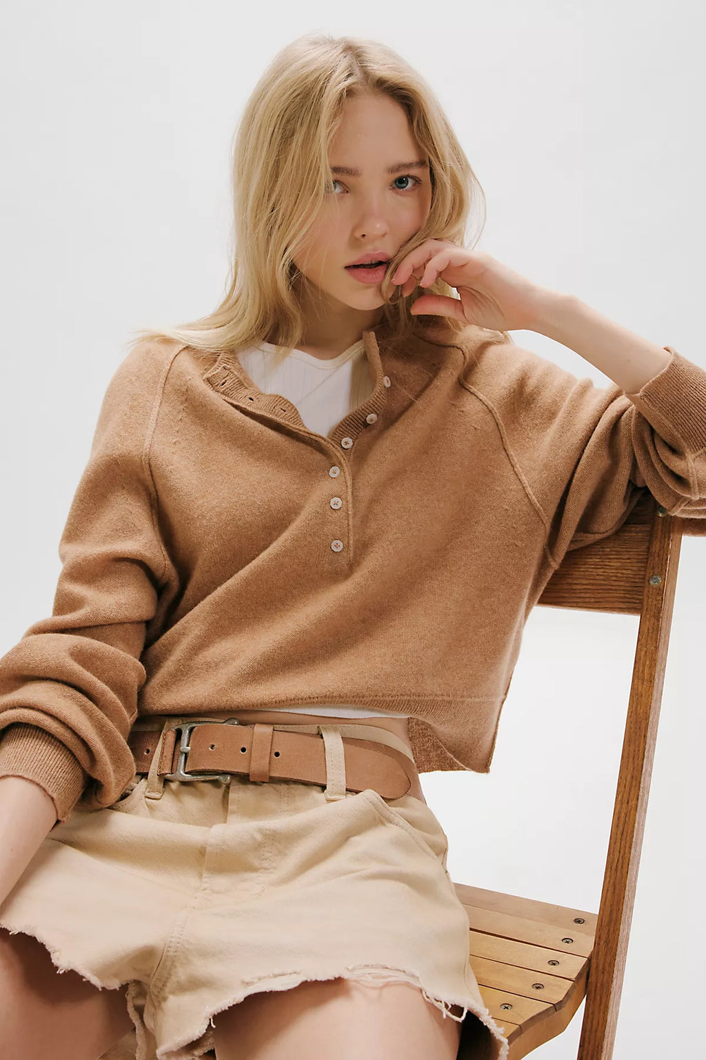 Porta Cashmere Henley Sweater