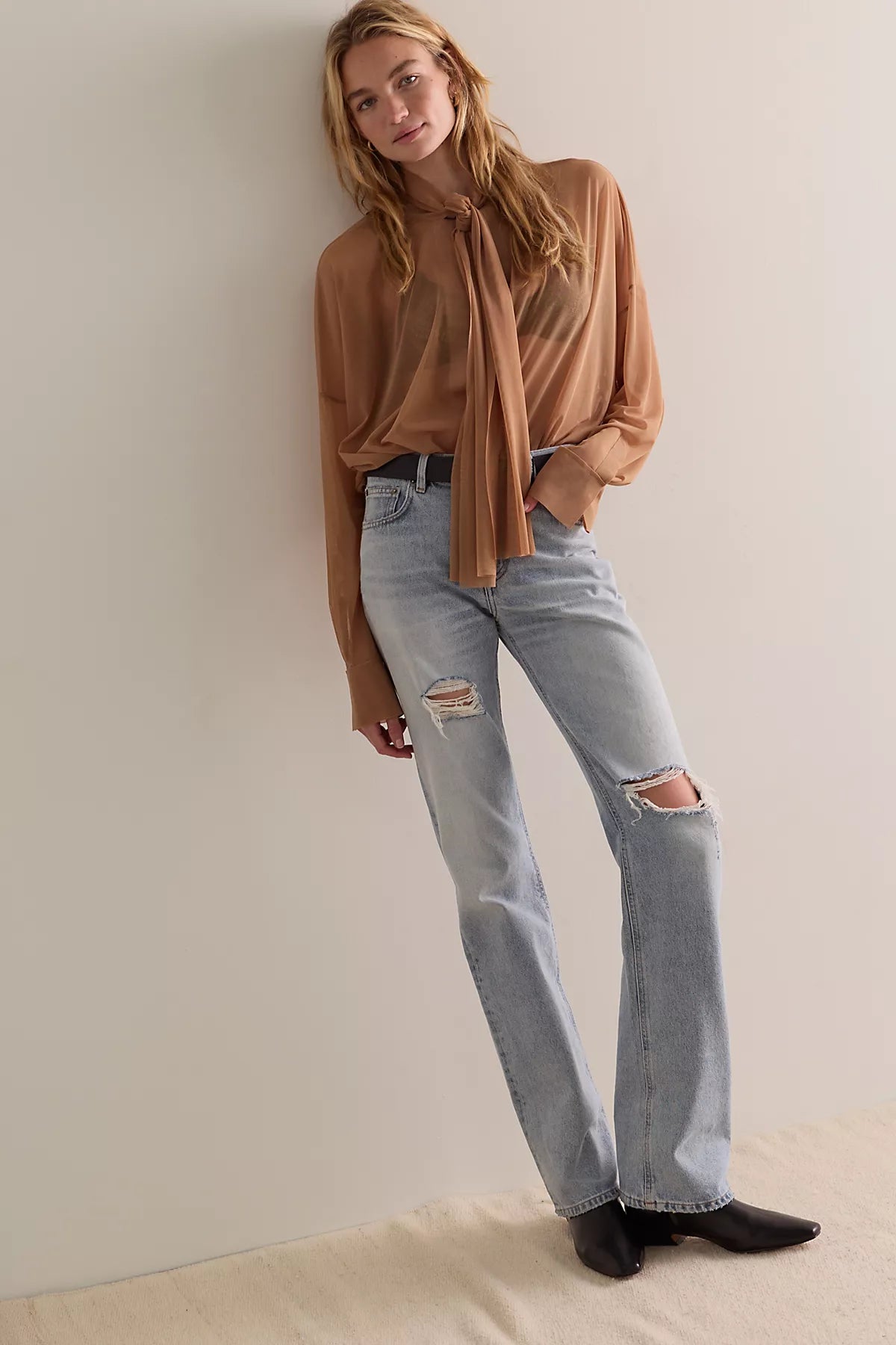 Norma Kamali Oversized Shirt Bodysuit