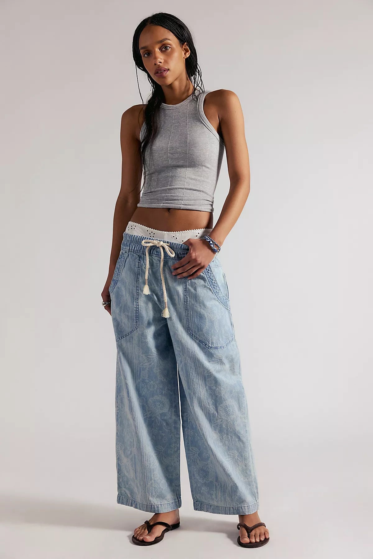 We The Free Easy Peasy Printed Pull-On Jeans