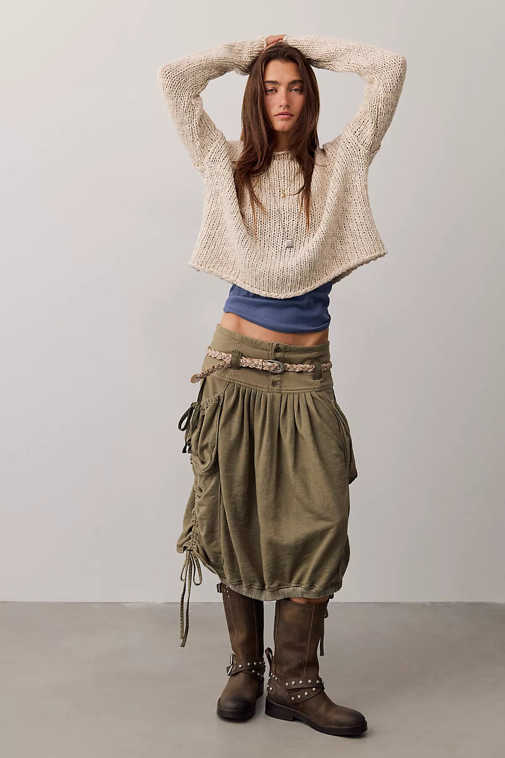 We The Free Nightshade Knit Midi Skirt
