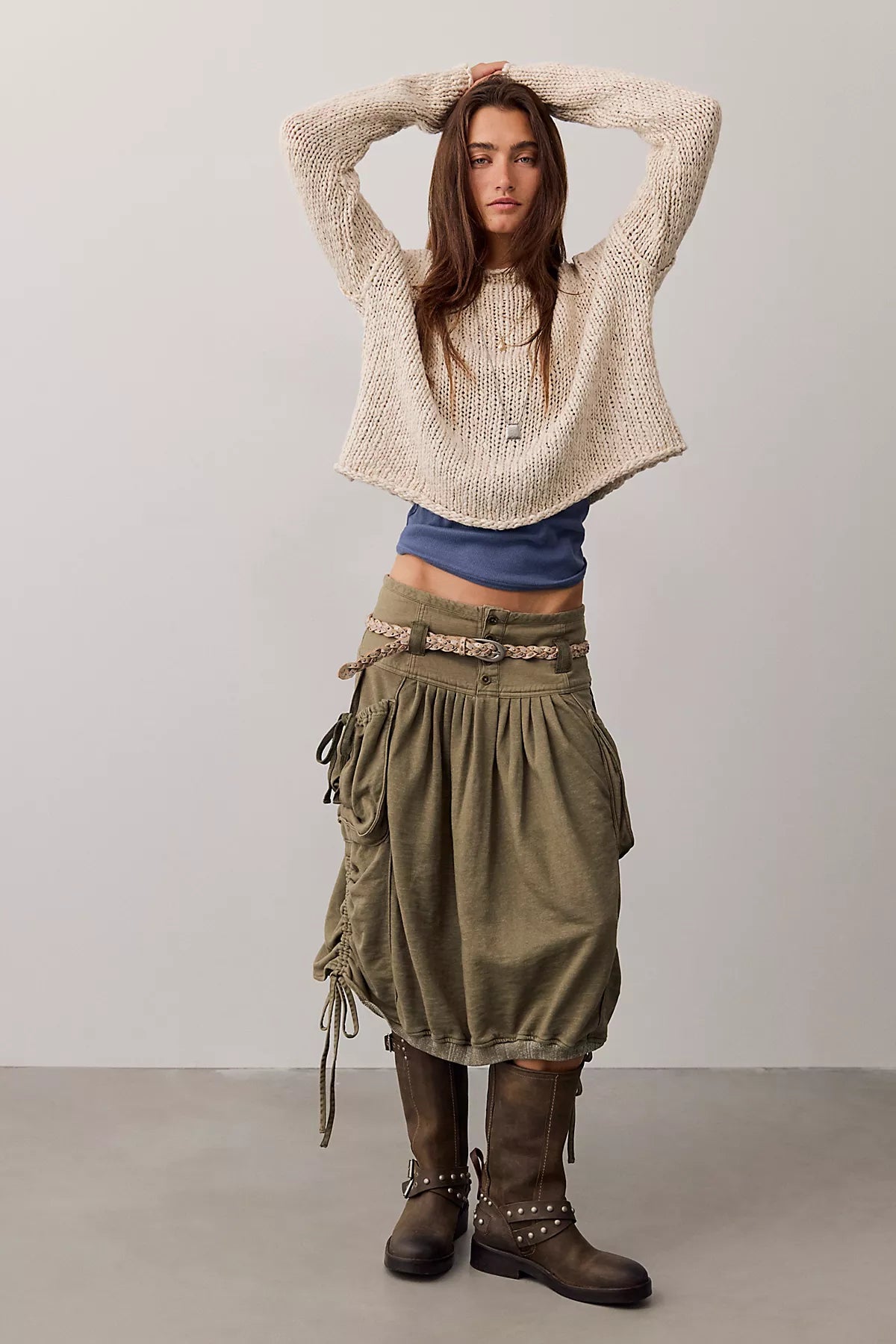 We The Free Nightshade Knit Midi Skirt