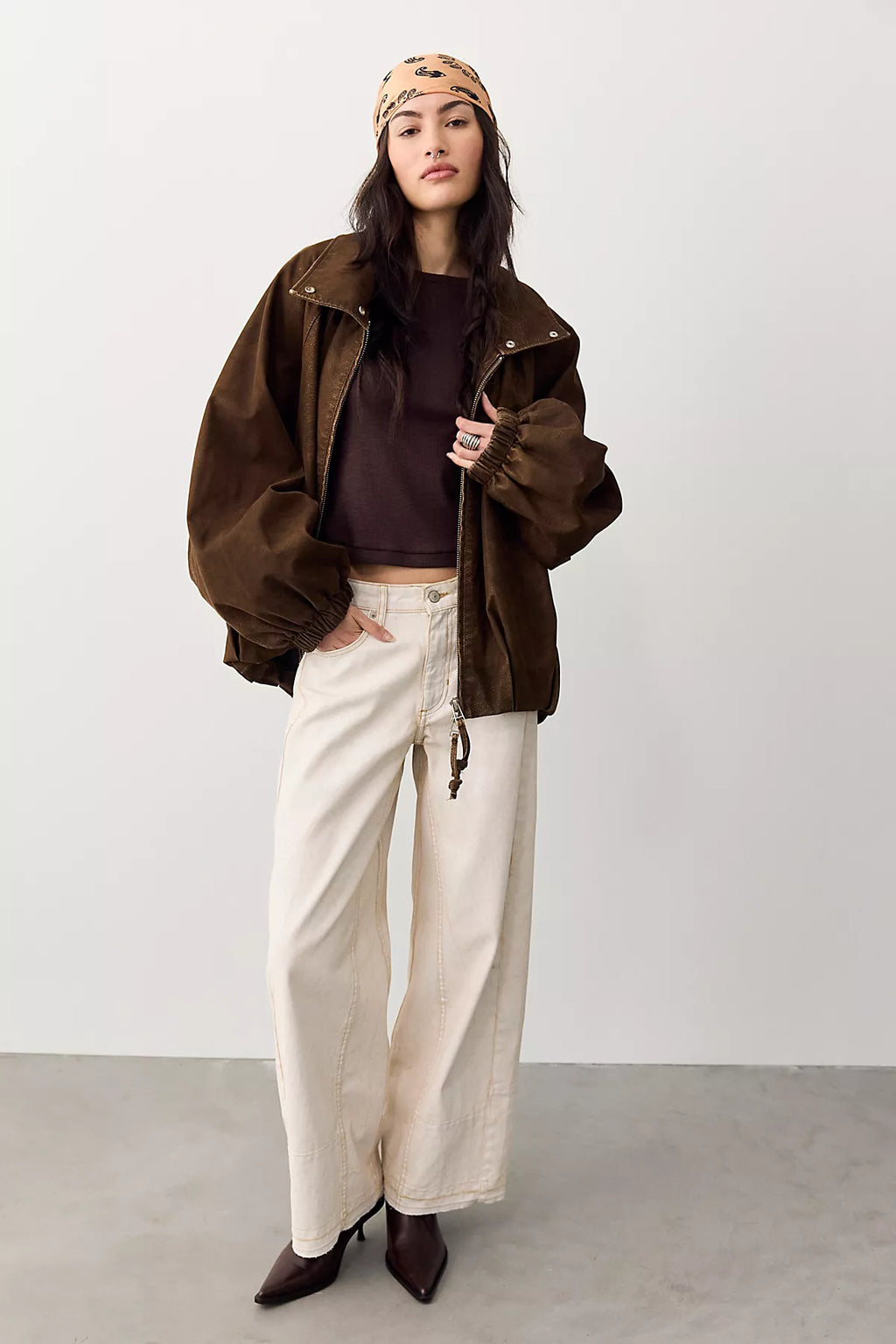 We The Free Monroe Coated Wide-Leg Jeans