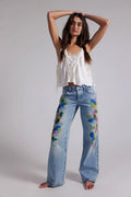 We The Free Tennessee Low-Rise Embroidered Boyfriend Jeans