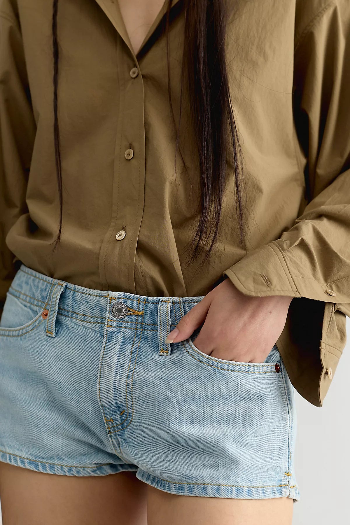 RE/DONE Denim Micro Shorts