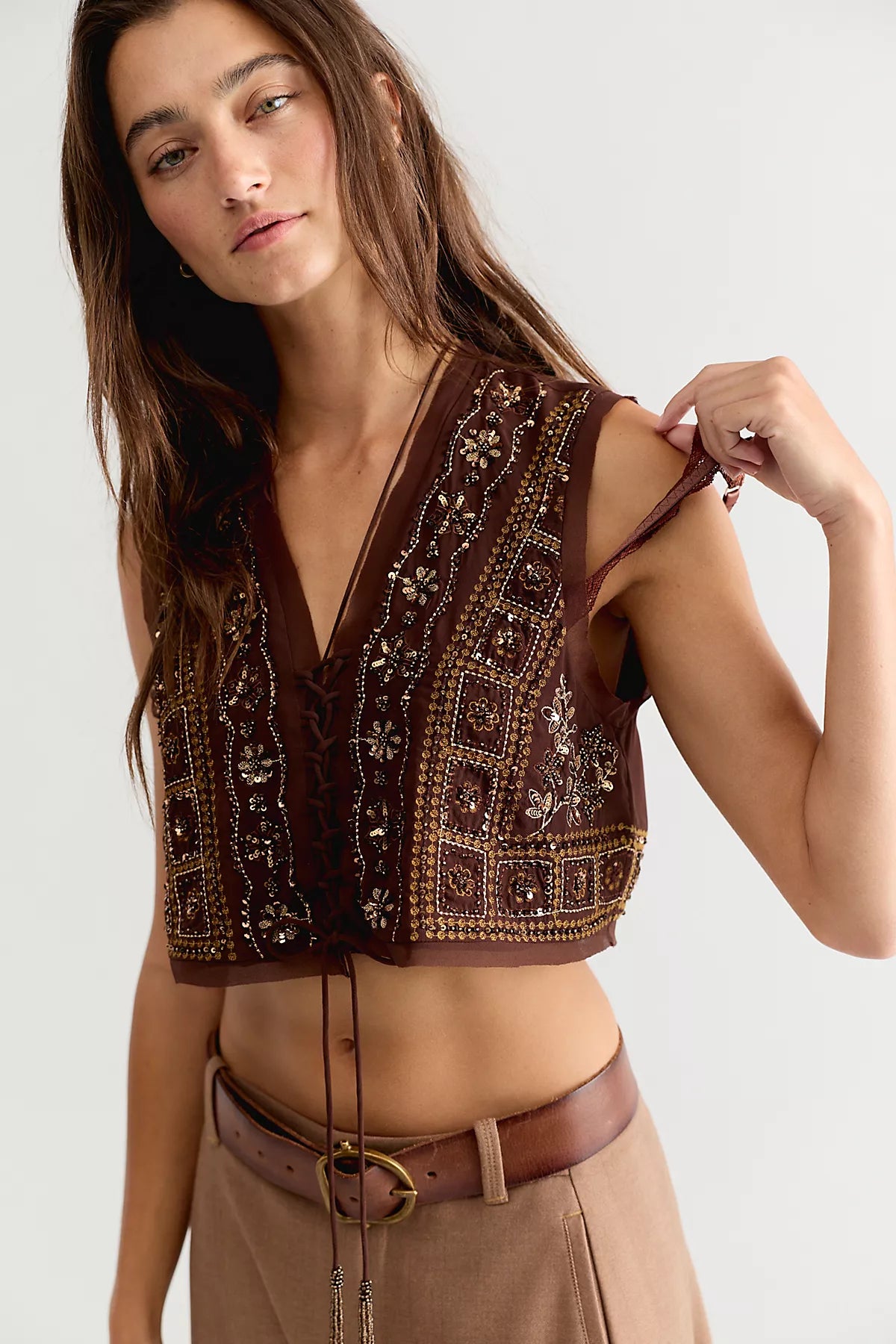 Sun Kissed Embellished Vest