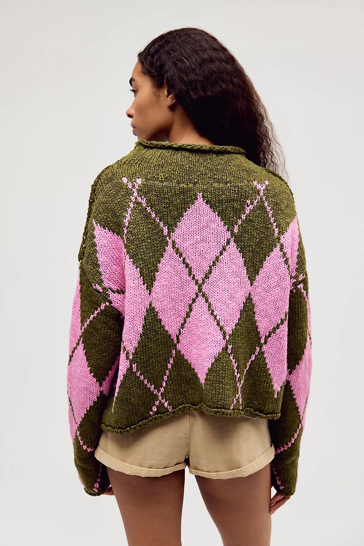 Opal Rollneck Knit Patterned Sweater