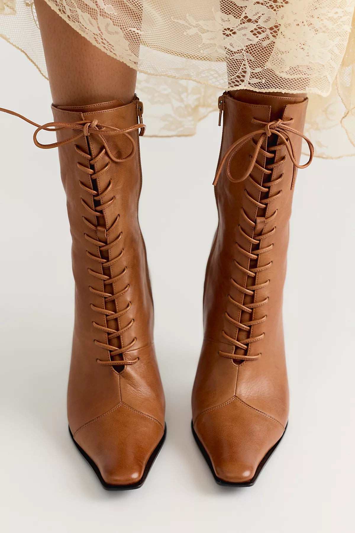 Sweet Talker Lace-Up Boots