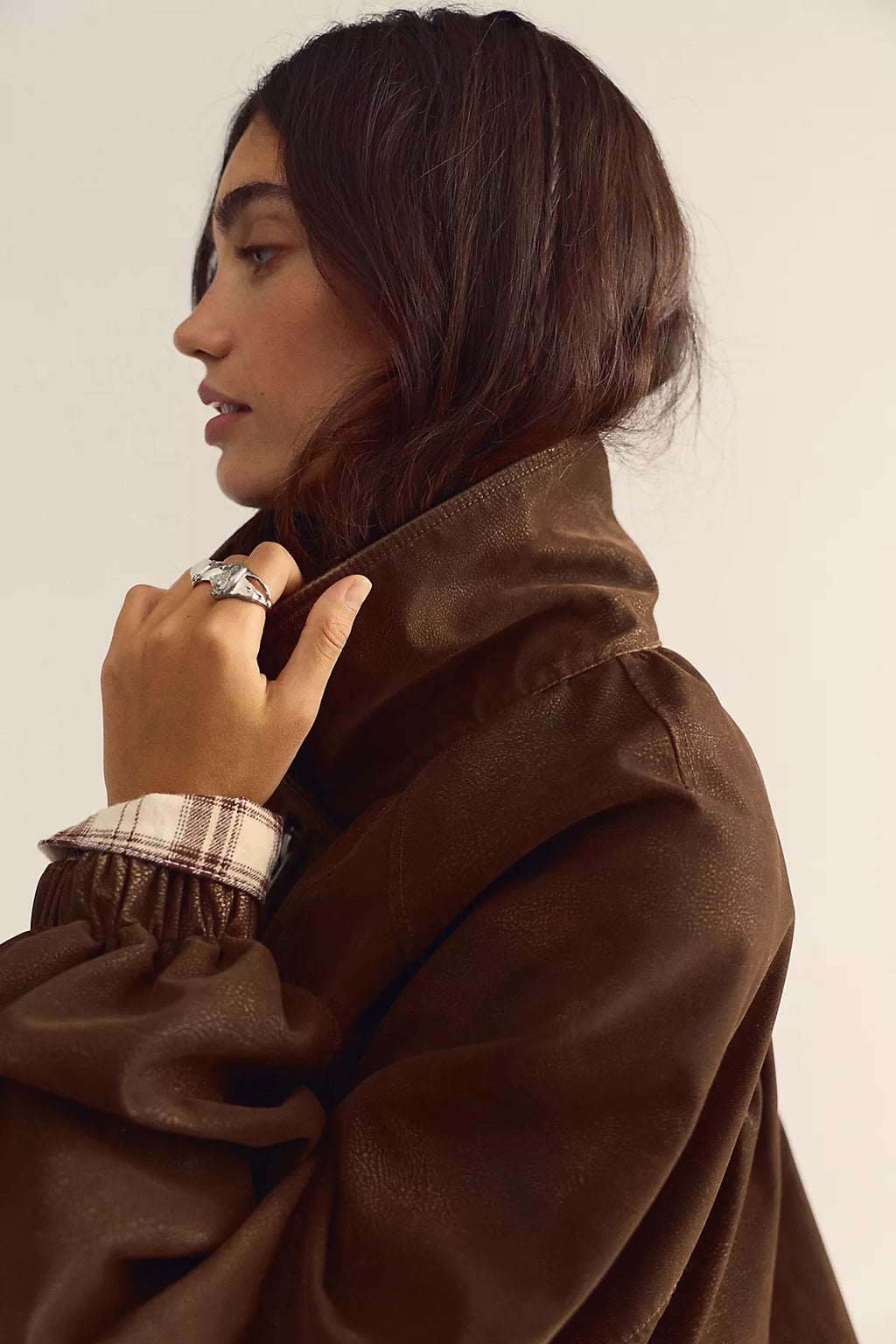 We The Free Chelsea Vegan Suede Funnel-Neck Jacket