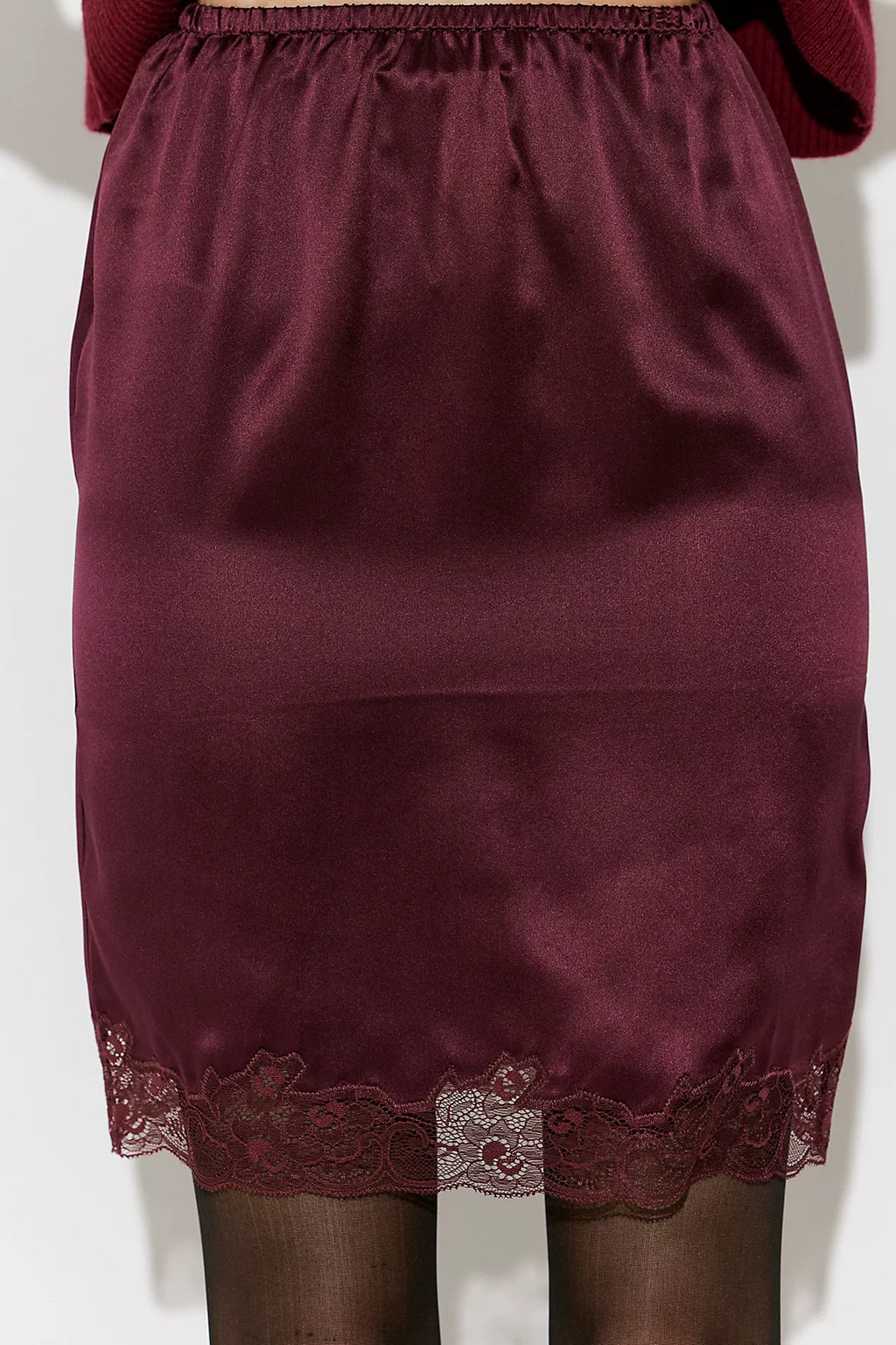 Only Hearts Silk Charmeuse Knee-Length Slip Skirt