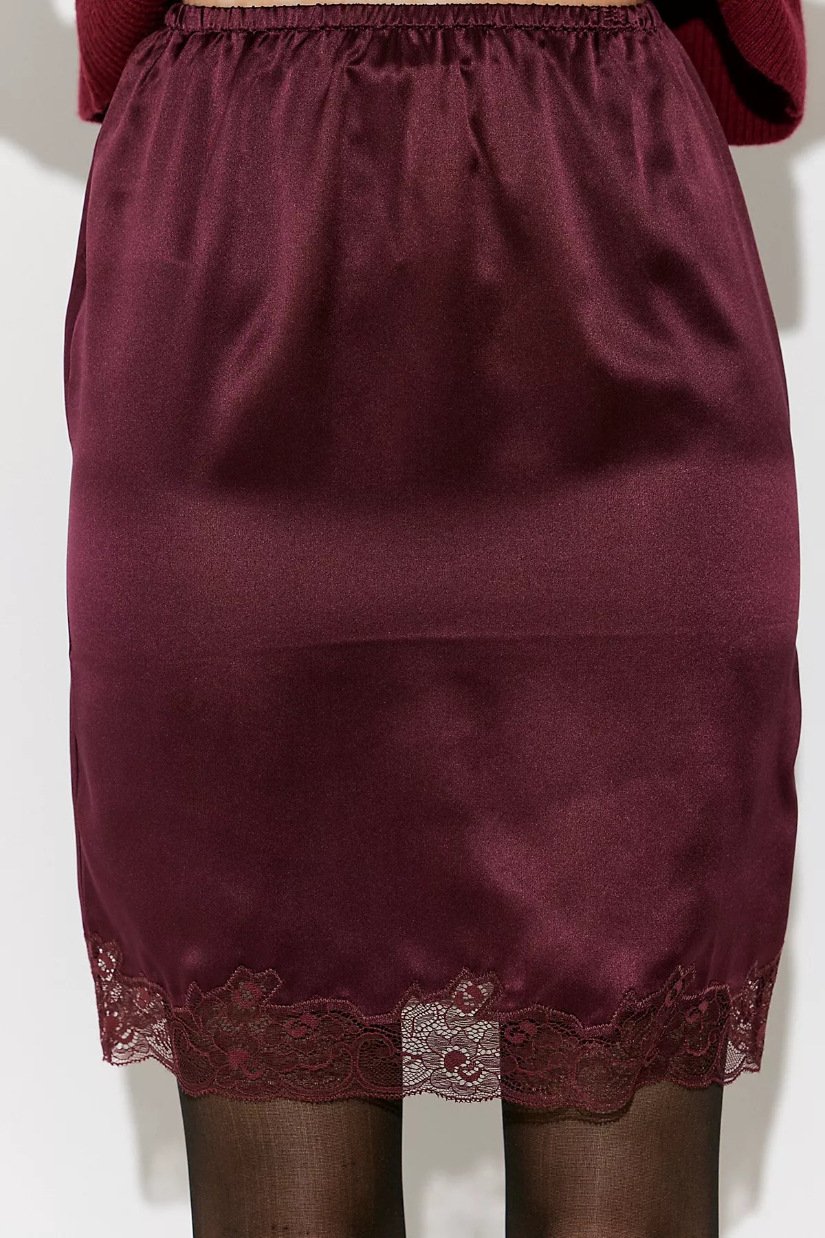 Only Hearts Silk Charmeuse Knee-Length Slip Skirt