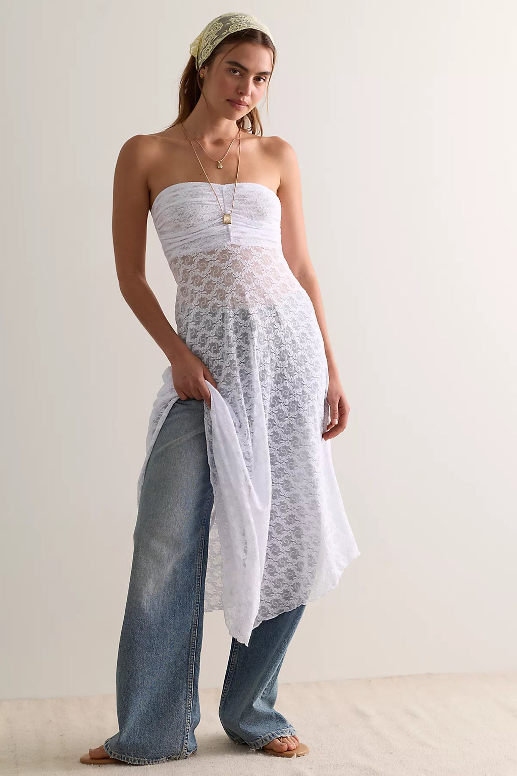 Only Hearts Farah Stretch Lace Midi Slip Dress