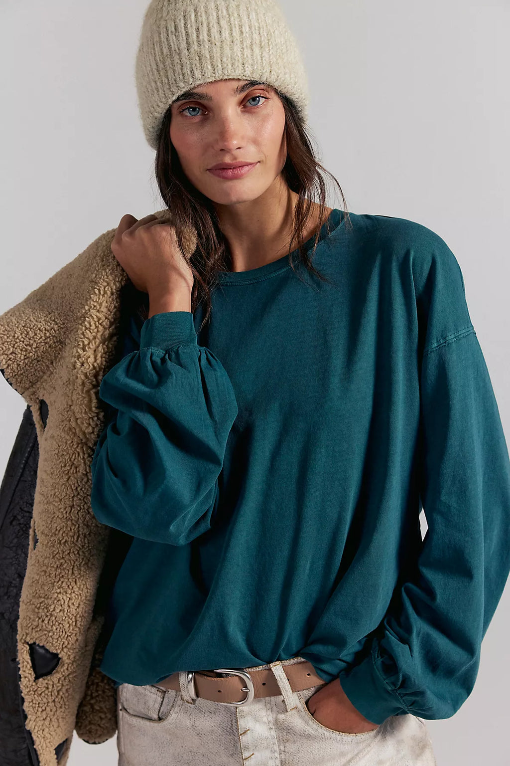 We The Free Perfect Oversized Long Sleeve Top