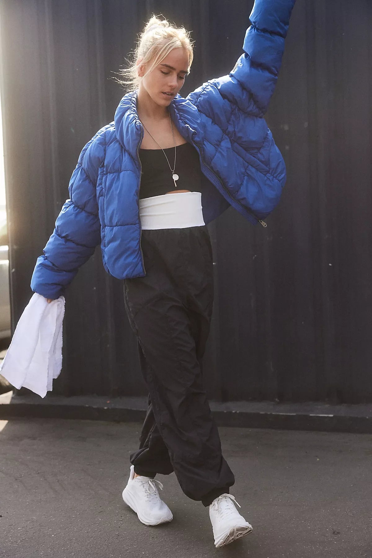 In A Bubble Puffer Jacket