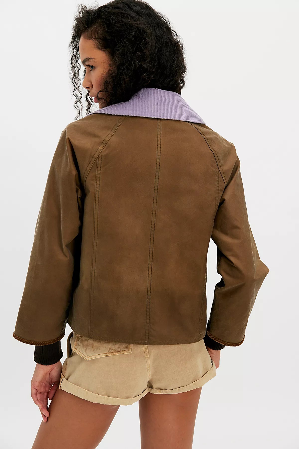 Barbour Cropped Beadnell Waxed Jacket