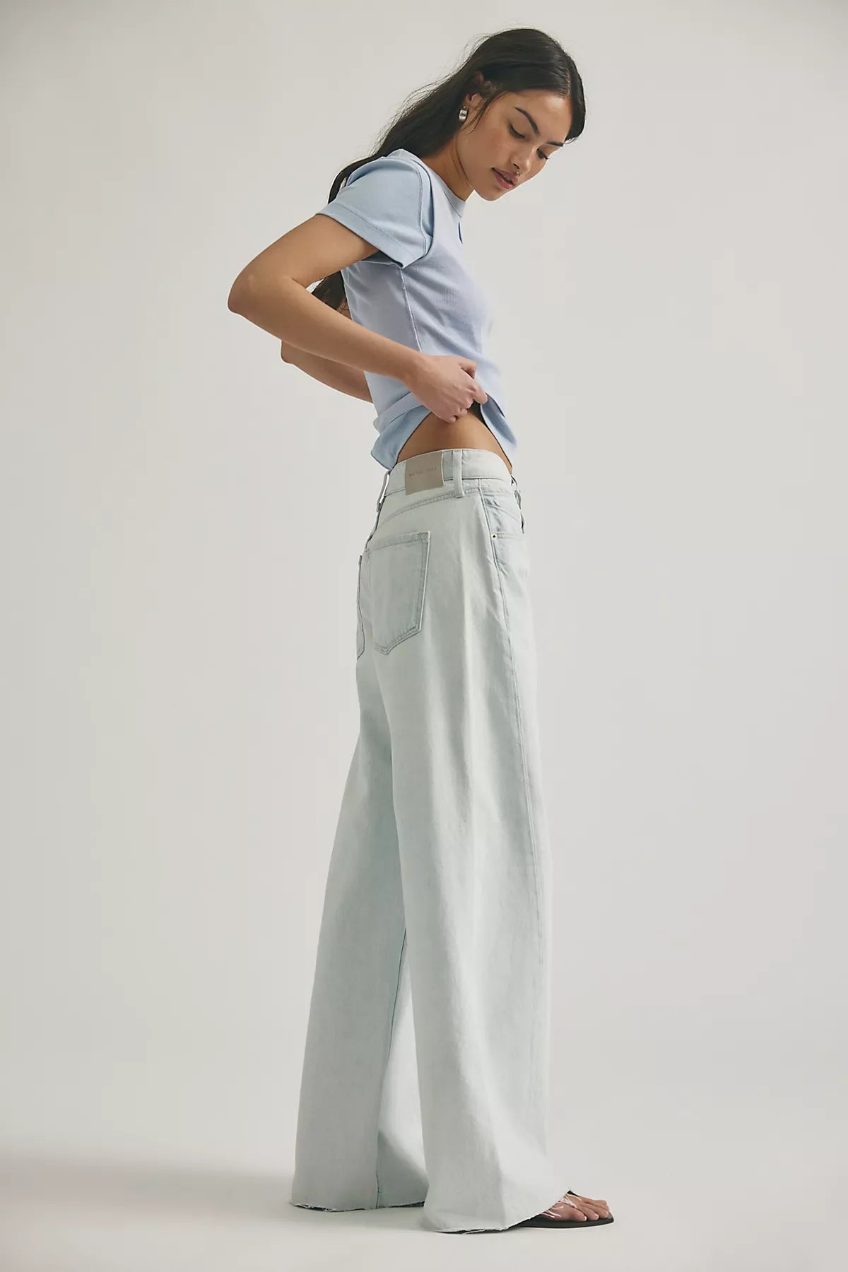 We The Free Alter Ego Wide-Leg Twisted Jeans