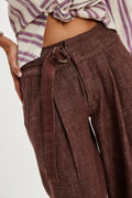 Ainsley Belted Wide-Leg Trousers