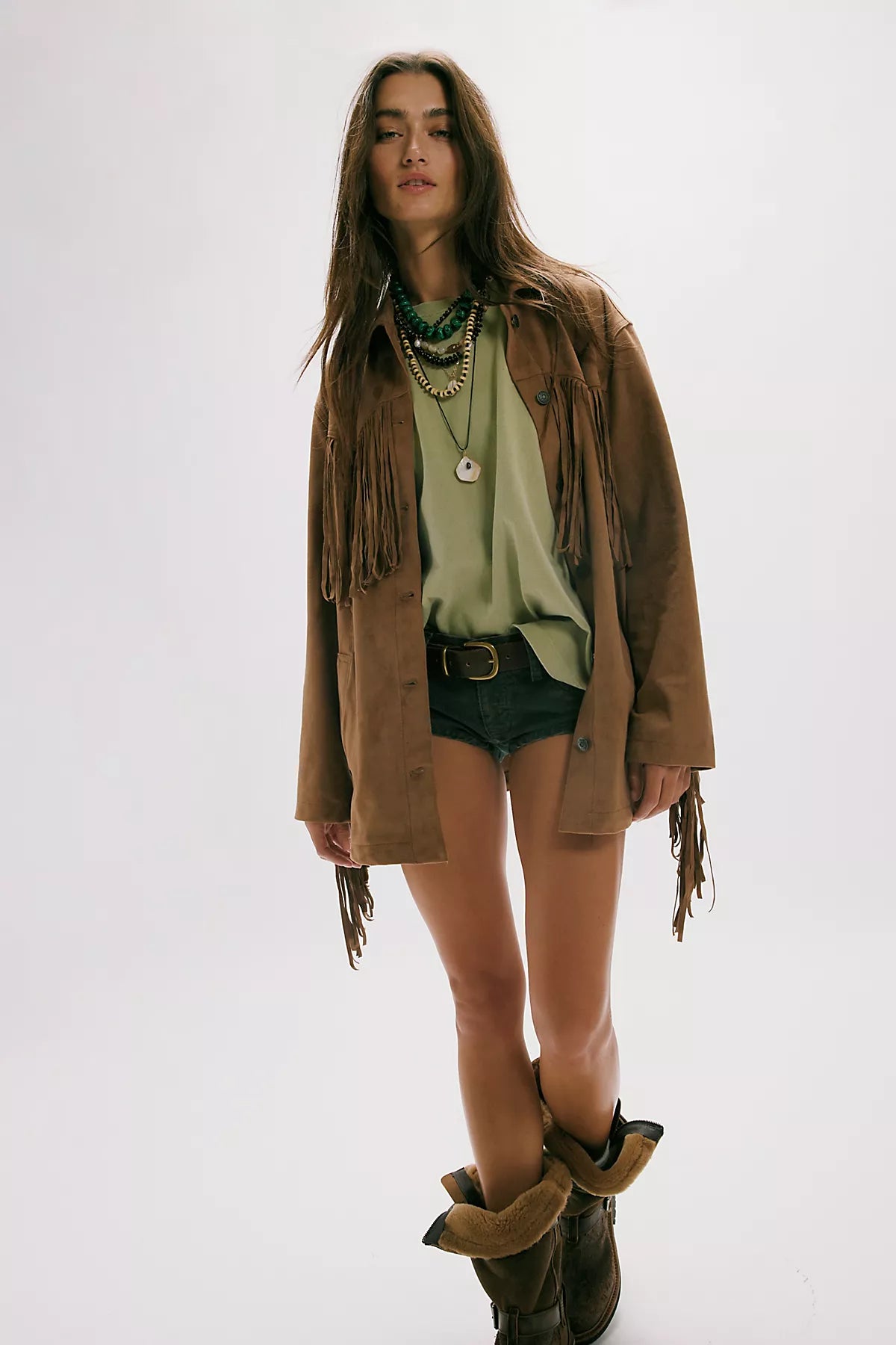 We The Free Fringe Out Vegan Suede Jacket