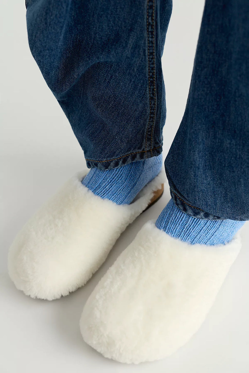 KUNSTEN Ella Cashmere Shearling Clogs