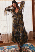 Paisley Petals Maxi Dress