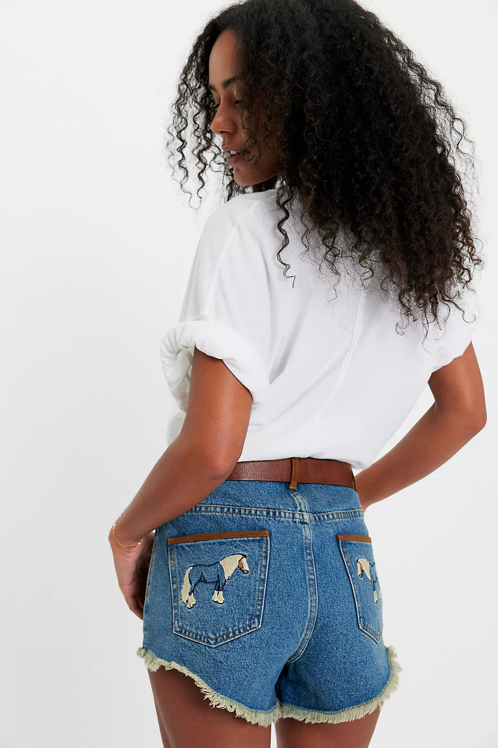 Understated Leather Horsey Shorts