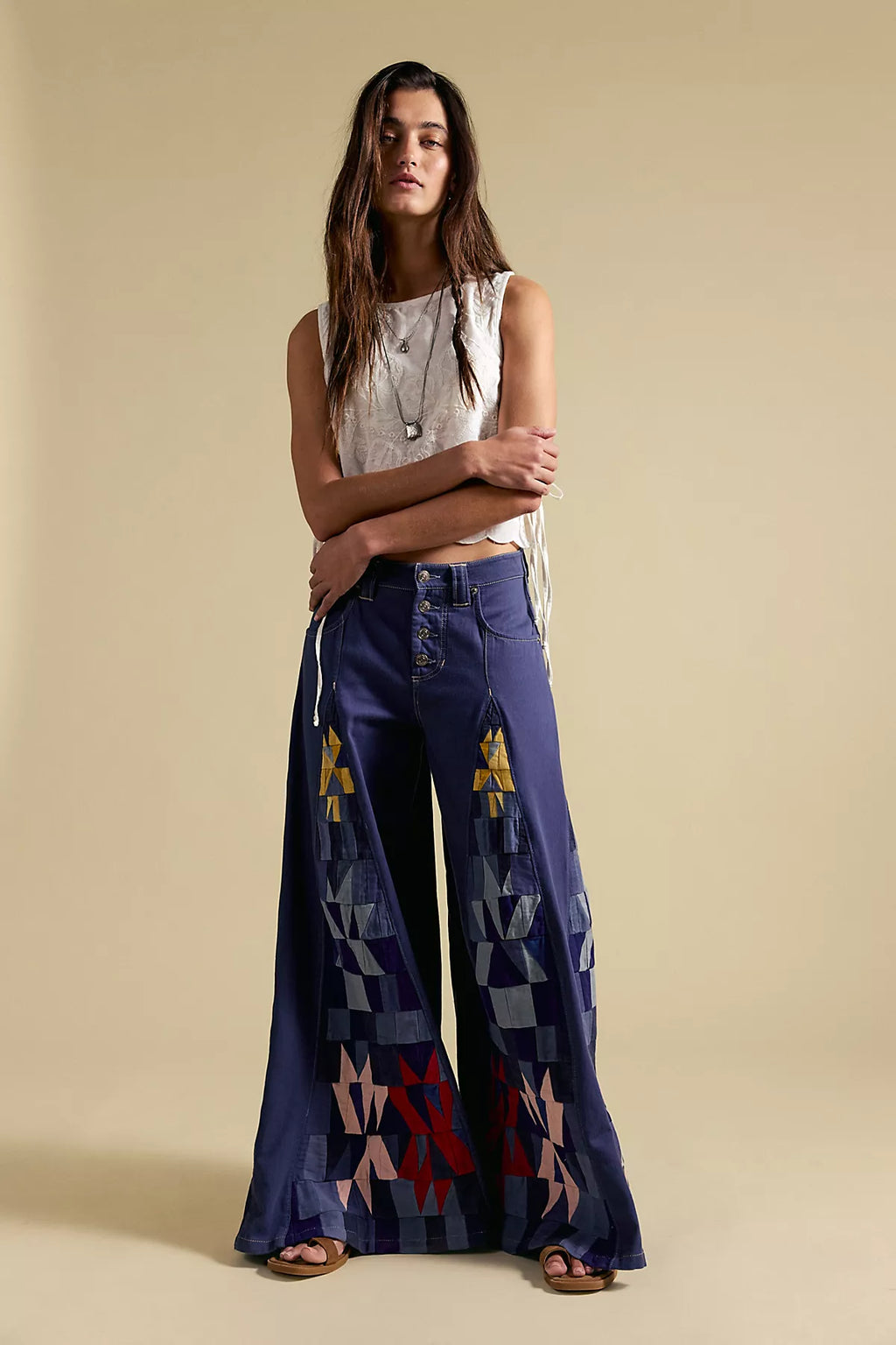 We The Free Kaleidoscope Wide Leg Jeans