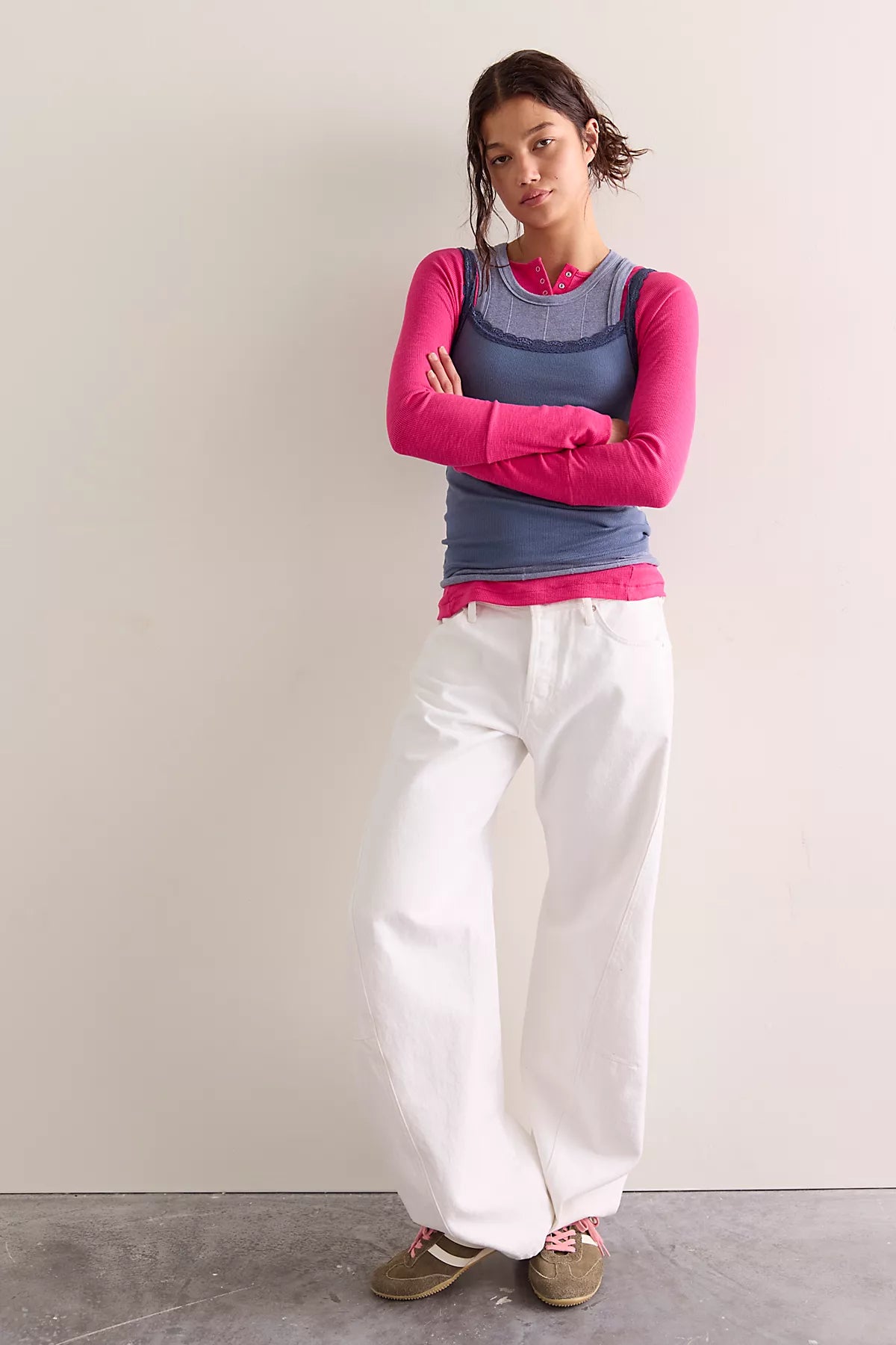 Keeping It Light Ribbed Henley