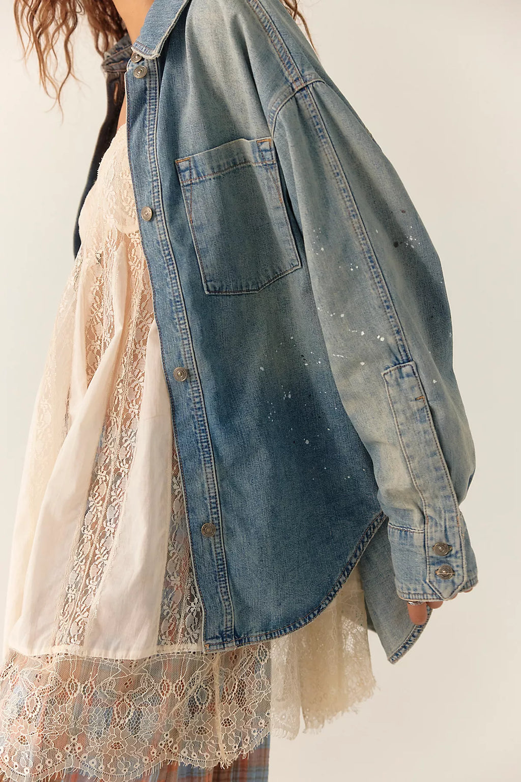 We The Free Rally Cocoon Button Down Top