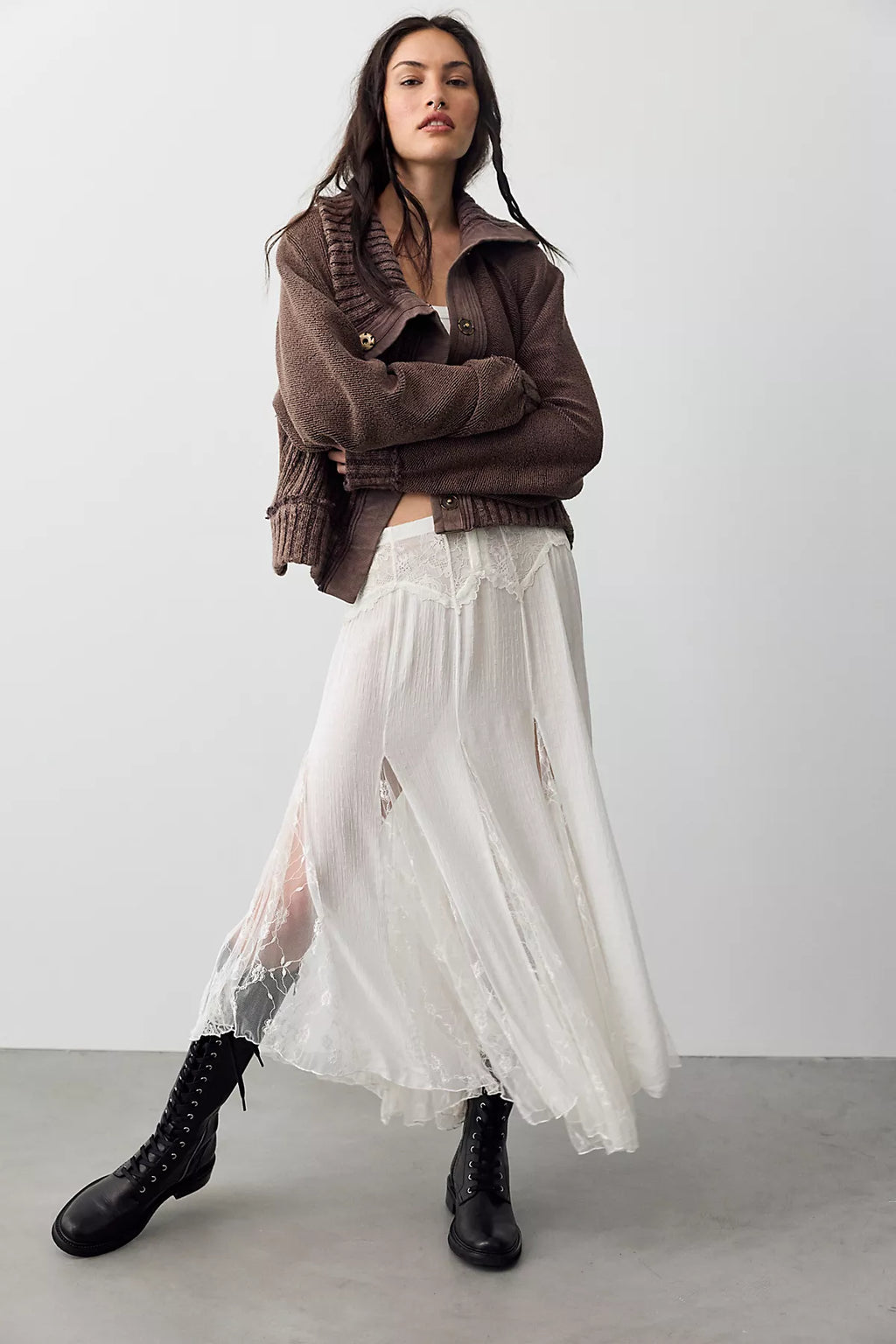 We The Free Annie Cozy Funnel-Neck Cardi