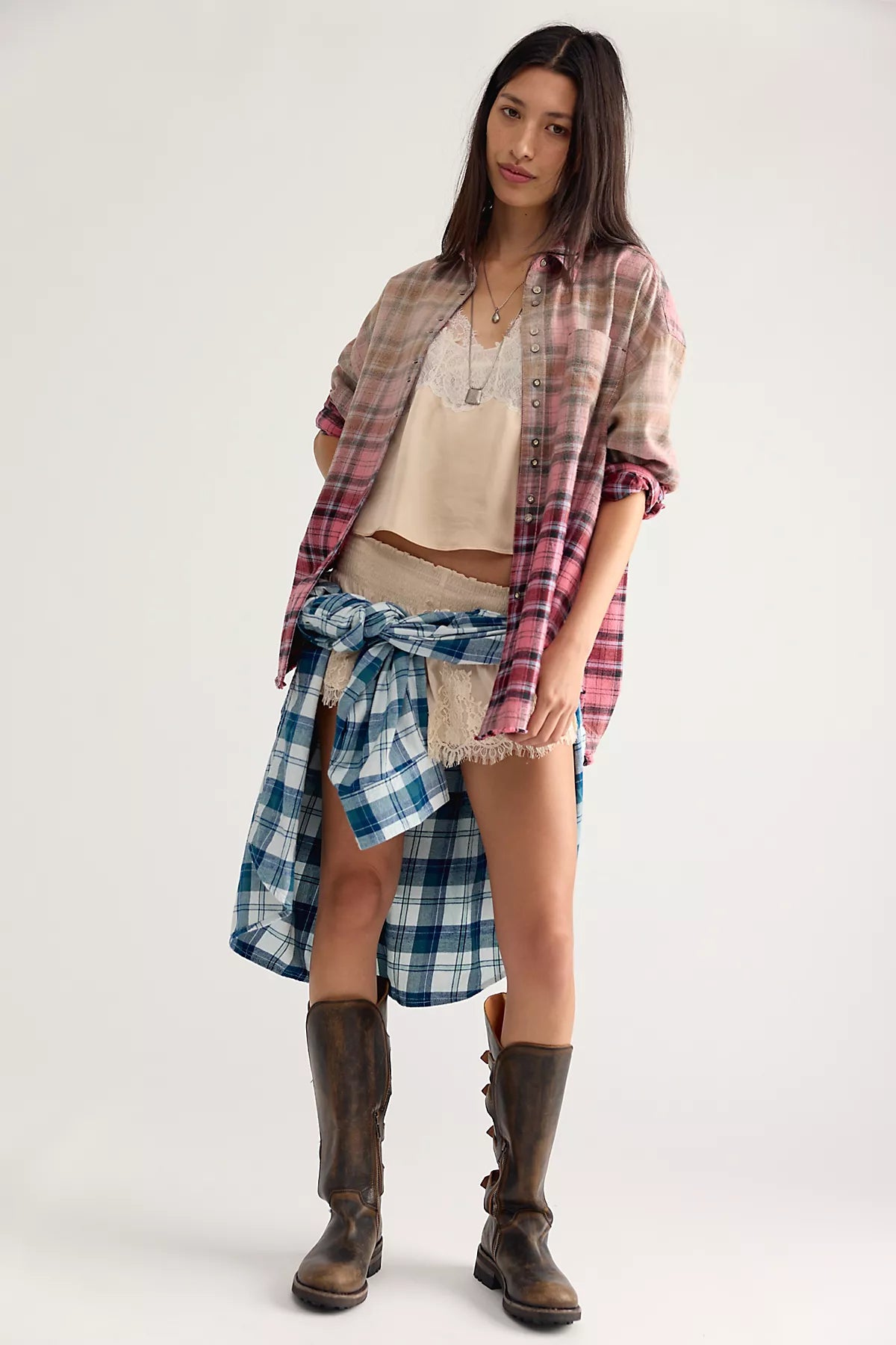 We The Free Lexi Plaid Button Down