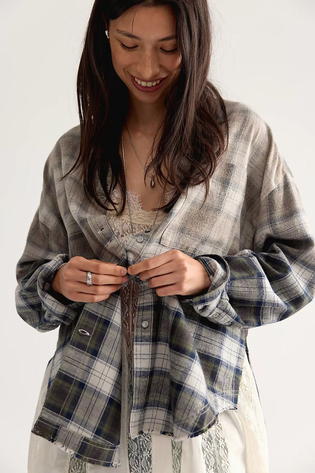 We The Free Lexi Plaid Button Down