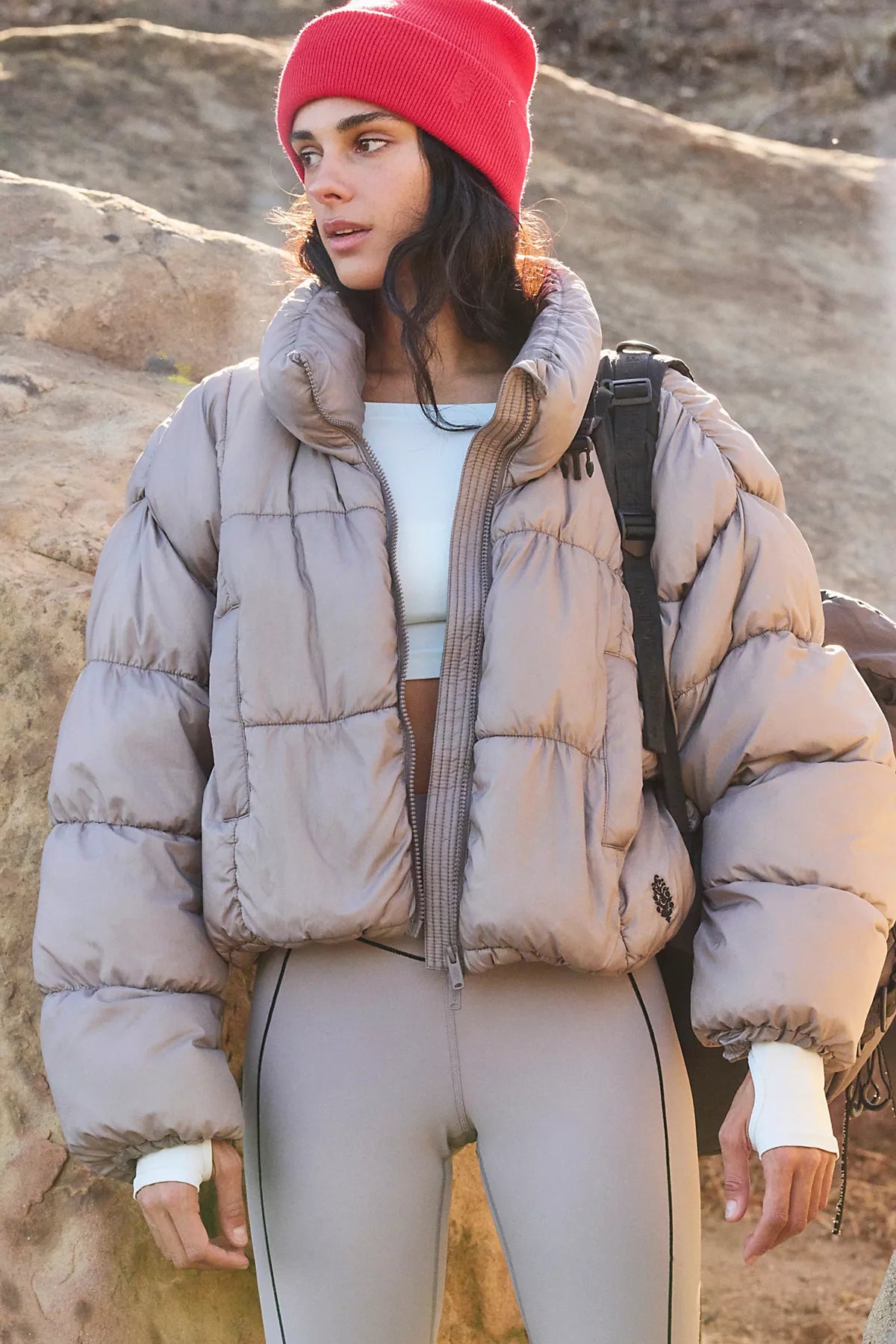 In A Bubble Puffer Jacket