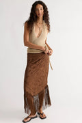 Fringe Element Midi Skirt