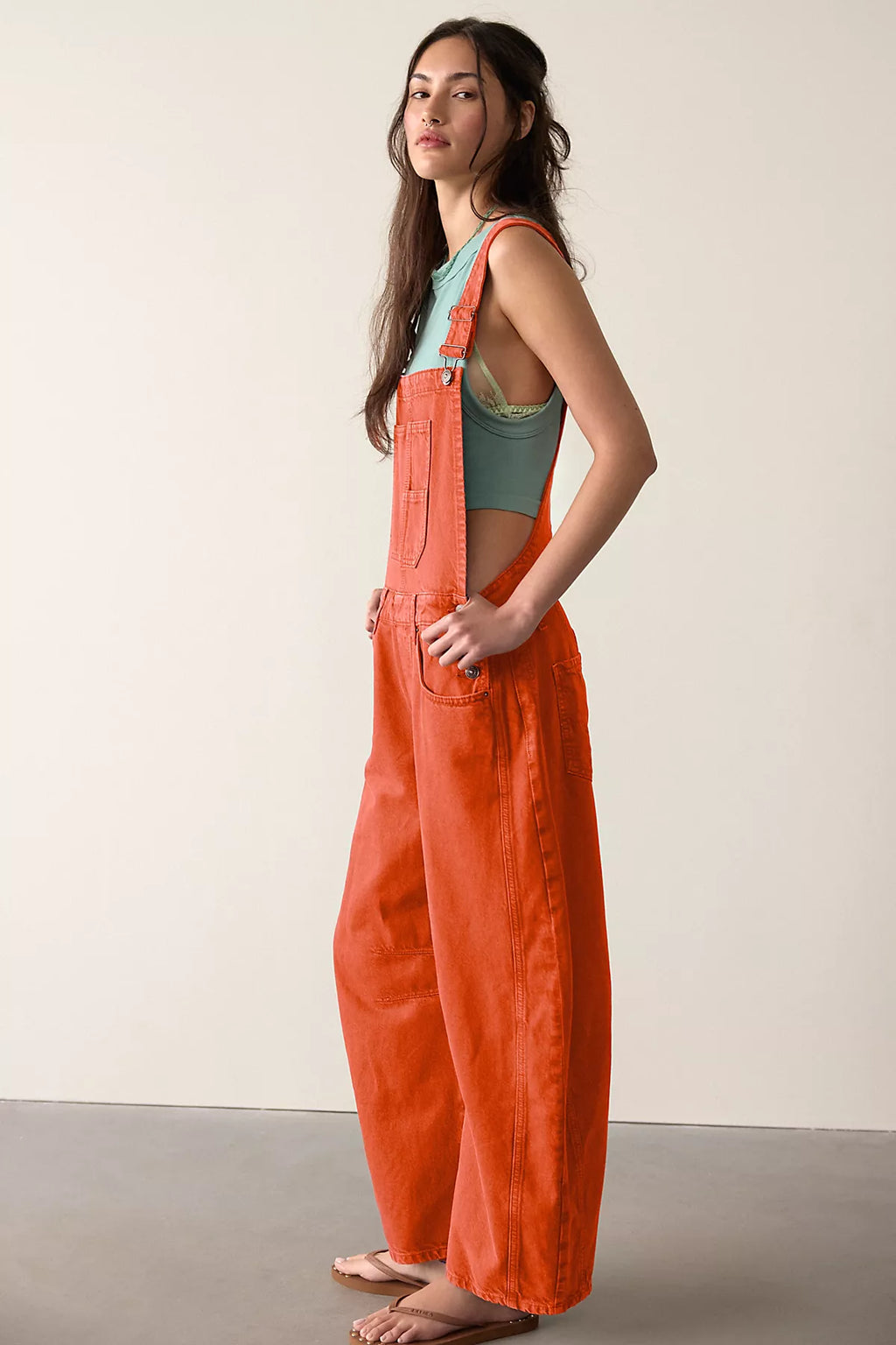 We The Free Good Luck Barrel Overalls