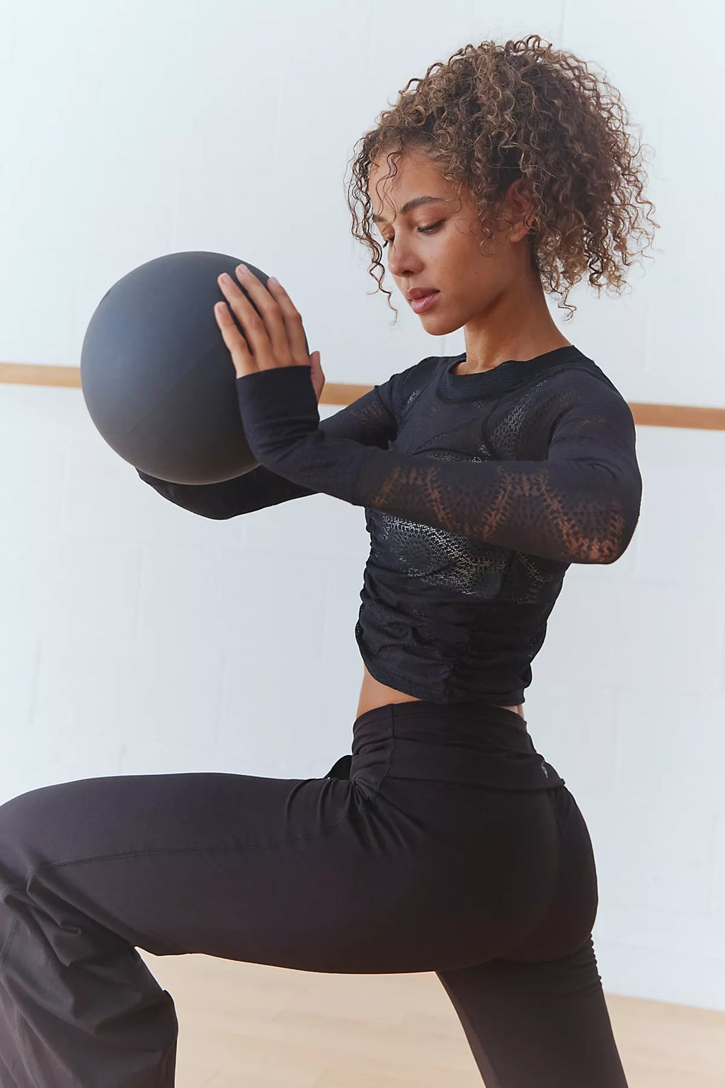 Tempo Ruched Moonlace Long Sleeve
