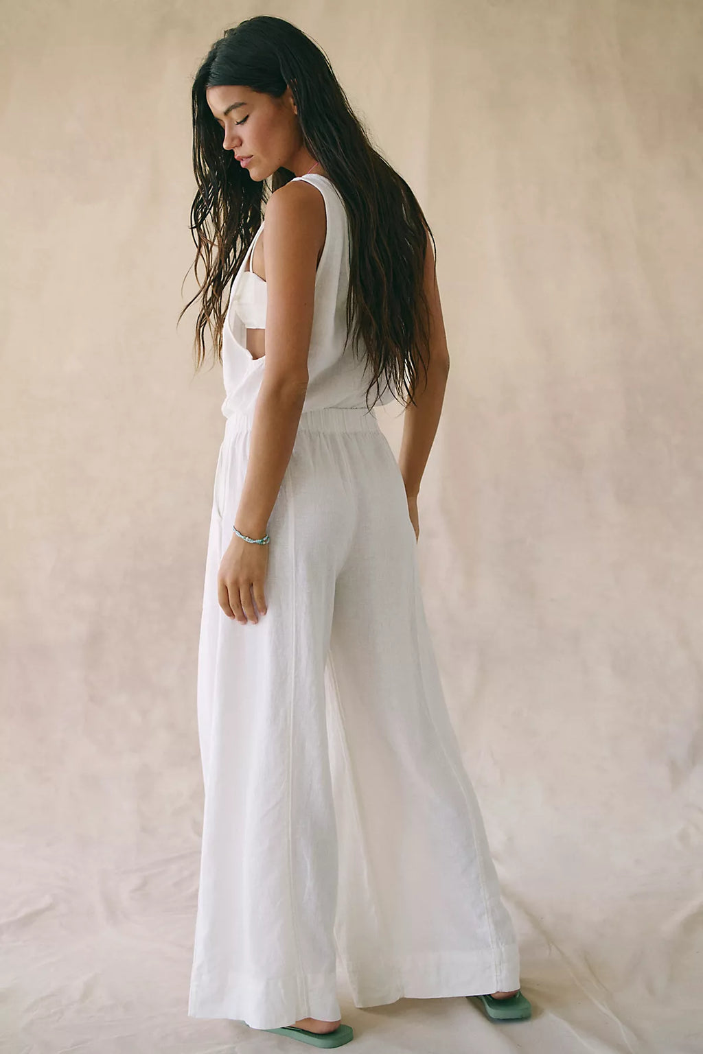 Sandshell Linen Linden One-Piece Jumpsuit