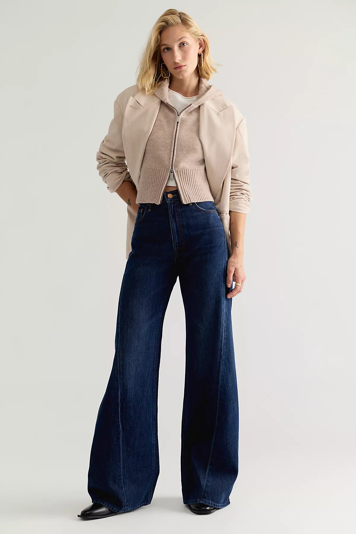 MOTHER The Lemon Twist Sneak Jeans