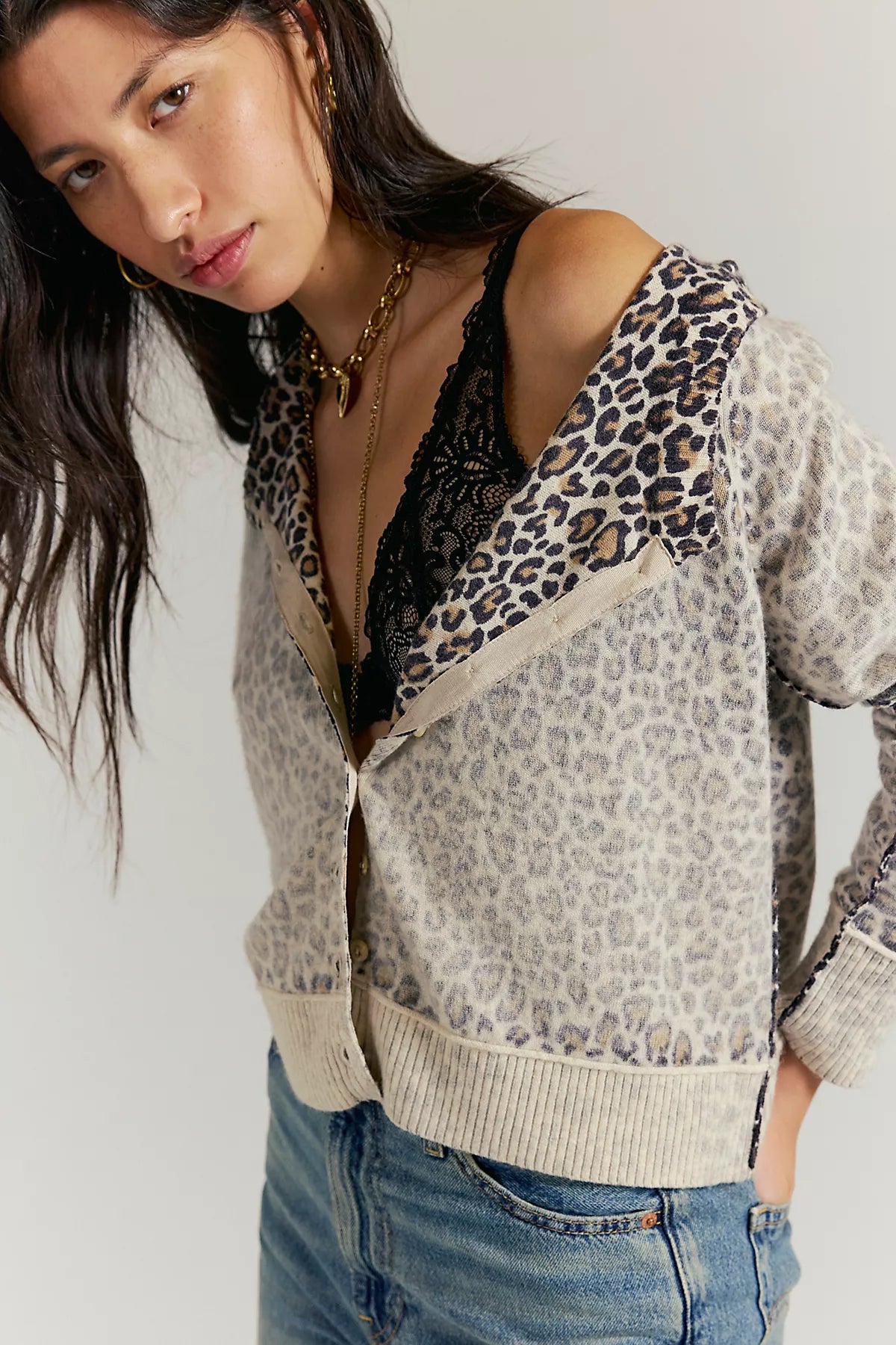 Nocturnal Patterned Cashmere Cardi
