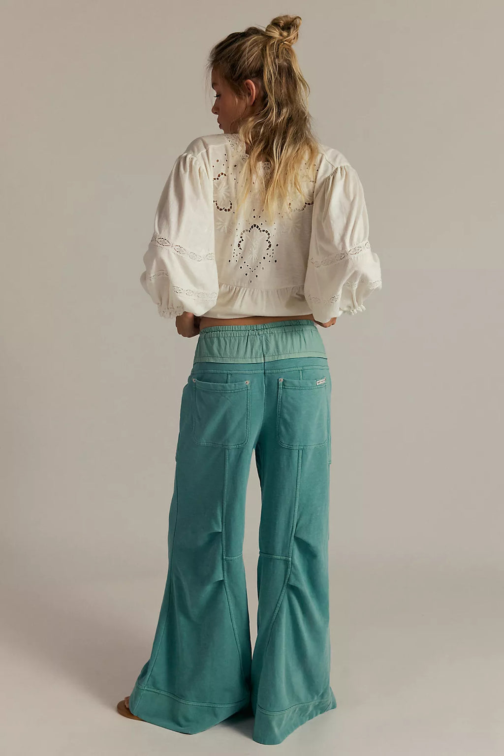We The Free Sky Riser Knit Wide-Leg Pull-On Pants