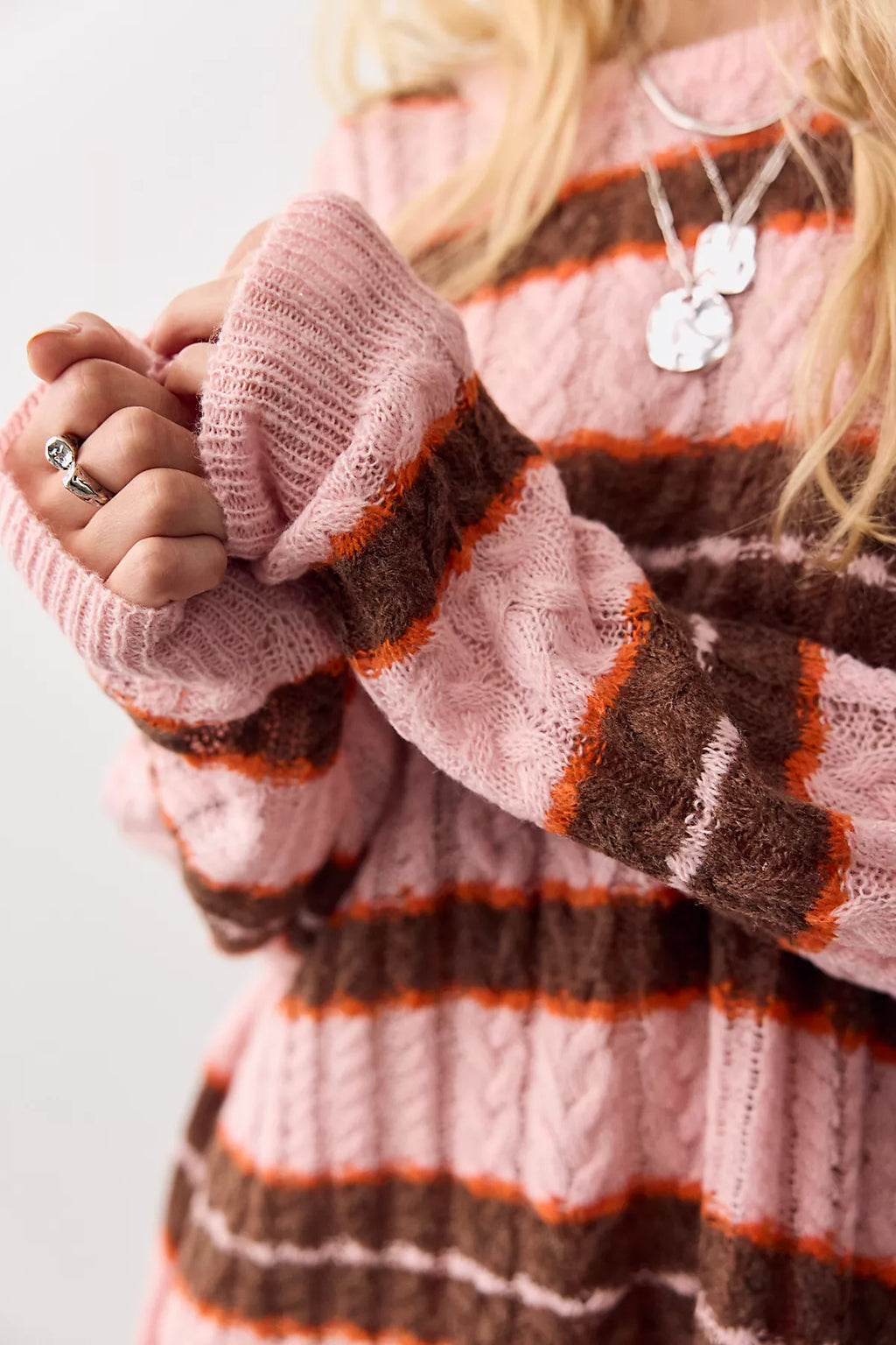 Sheer Luck Striped Pullover