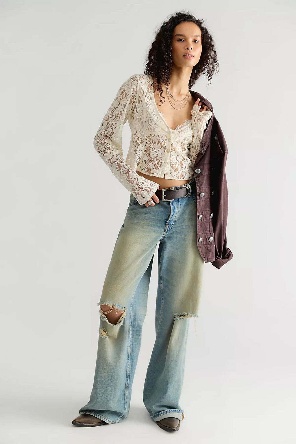 Lila Lace Top