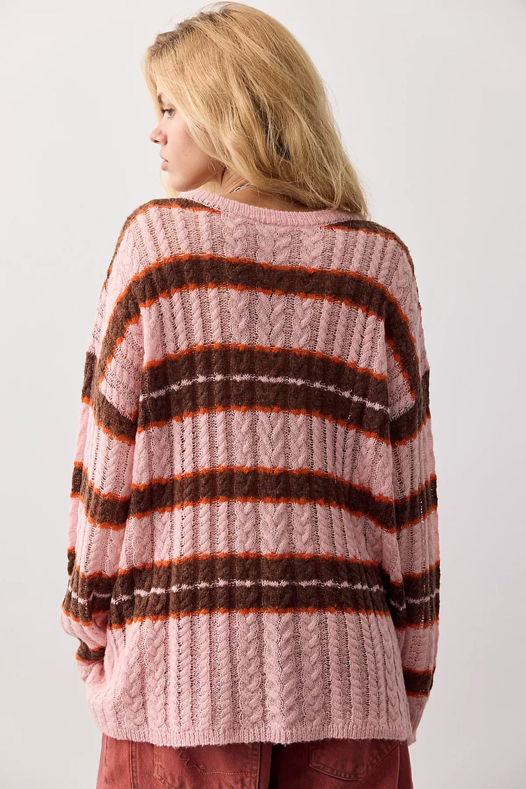 Sheer Luck Striped Pullover