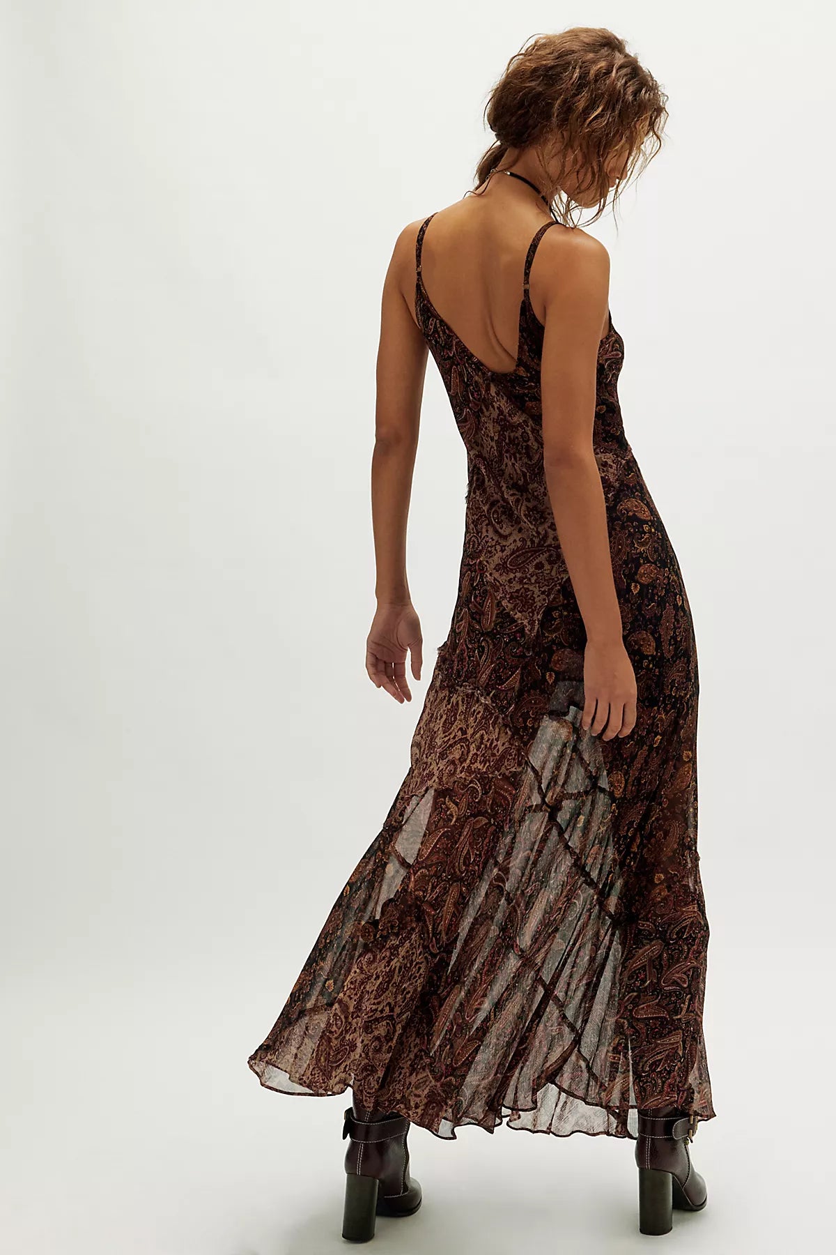 Nigel Preston Paisley Patch Maxi Dress