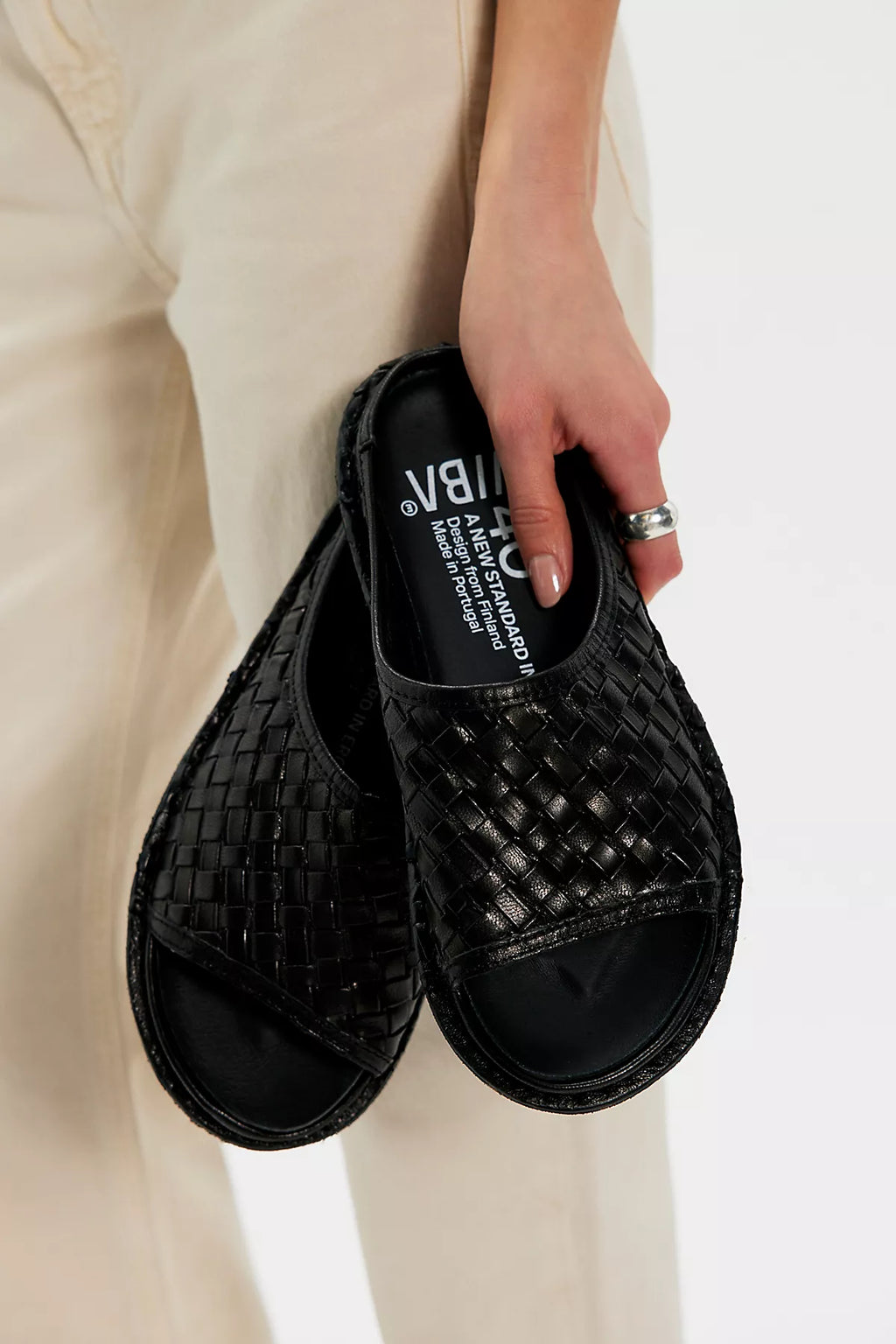 VIBAe Saint Tropez Woven Slide Sandals