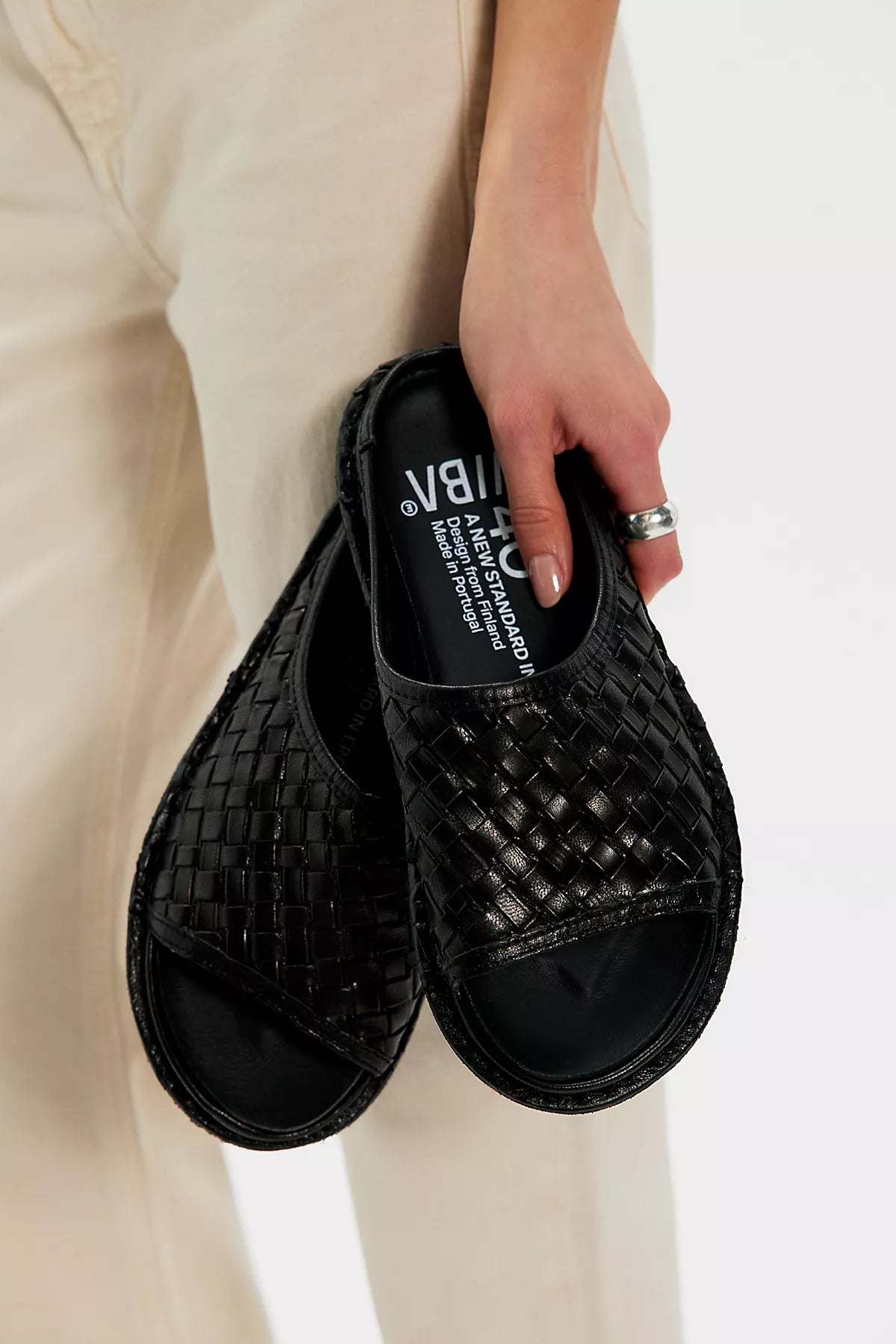 VIBAe Saint Tropez Woven Slide Sandals