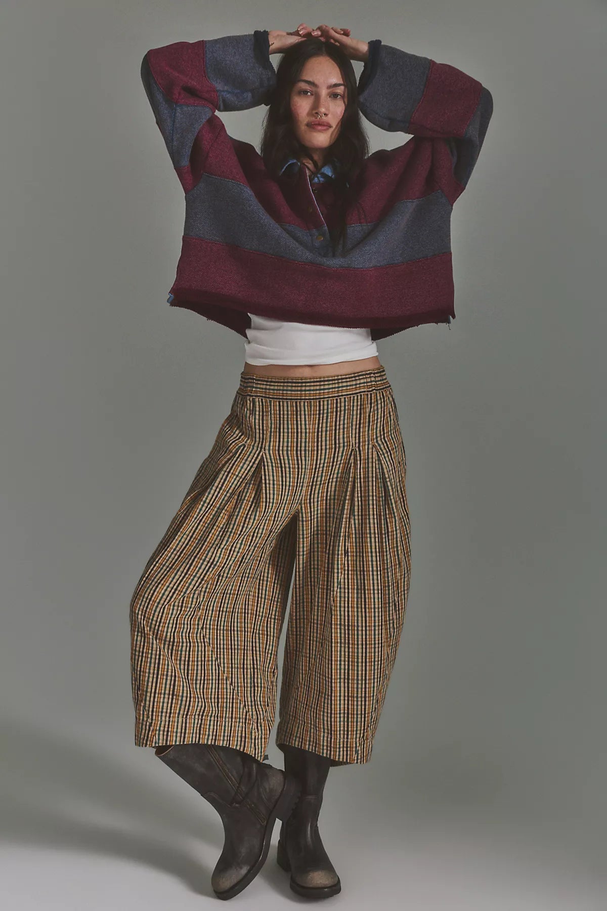 Misty Haze Crop Pull-On Pants