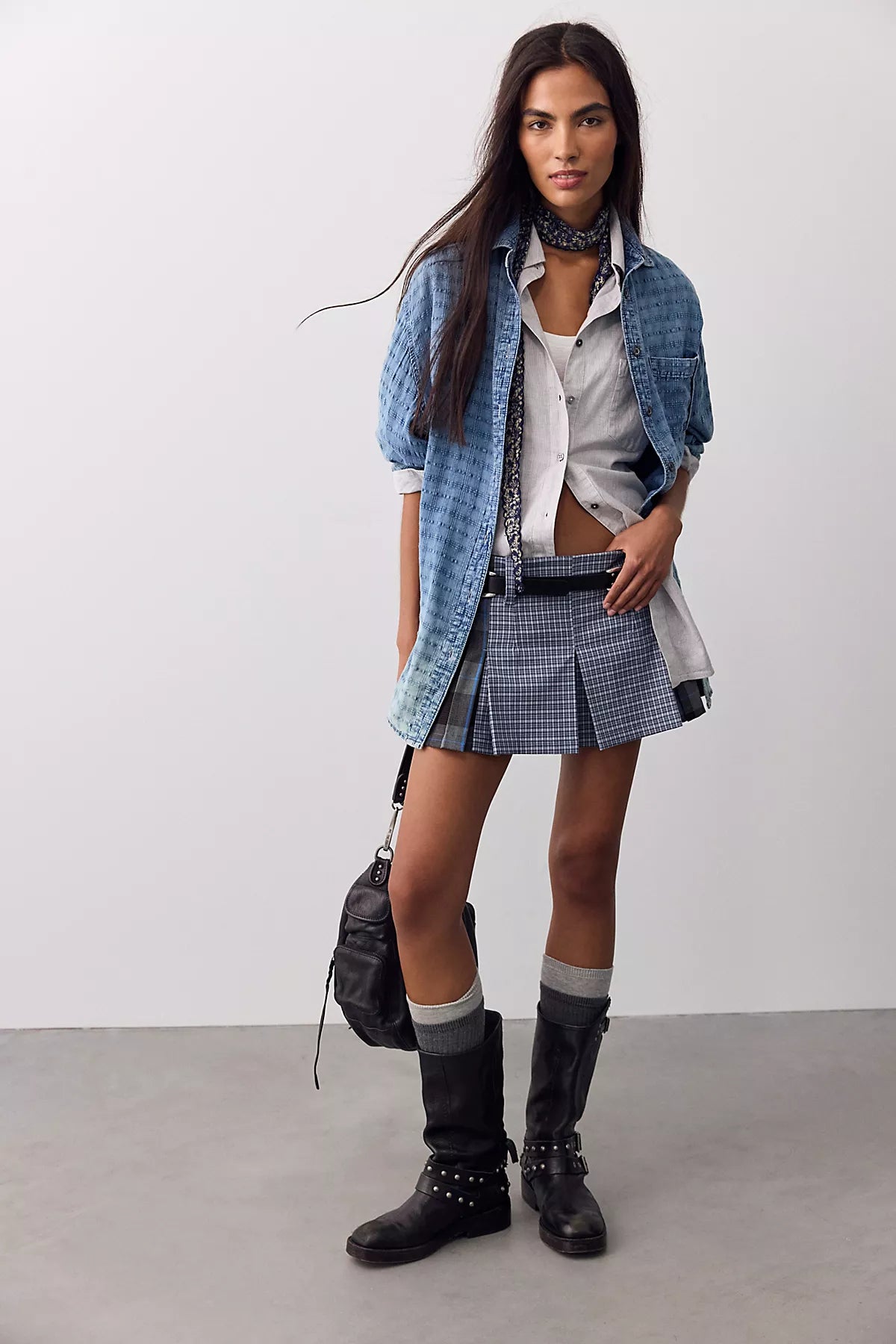 We The Free Sabine Indigo Dobby Button Down