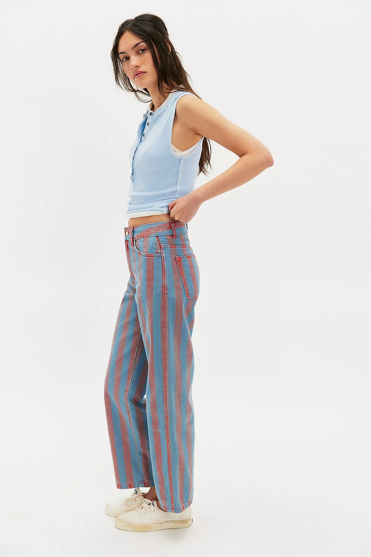 The Tiny Big Sister Maru Striped Jeans