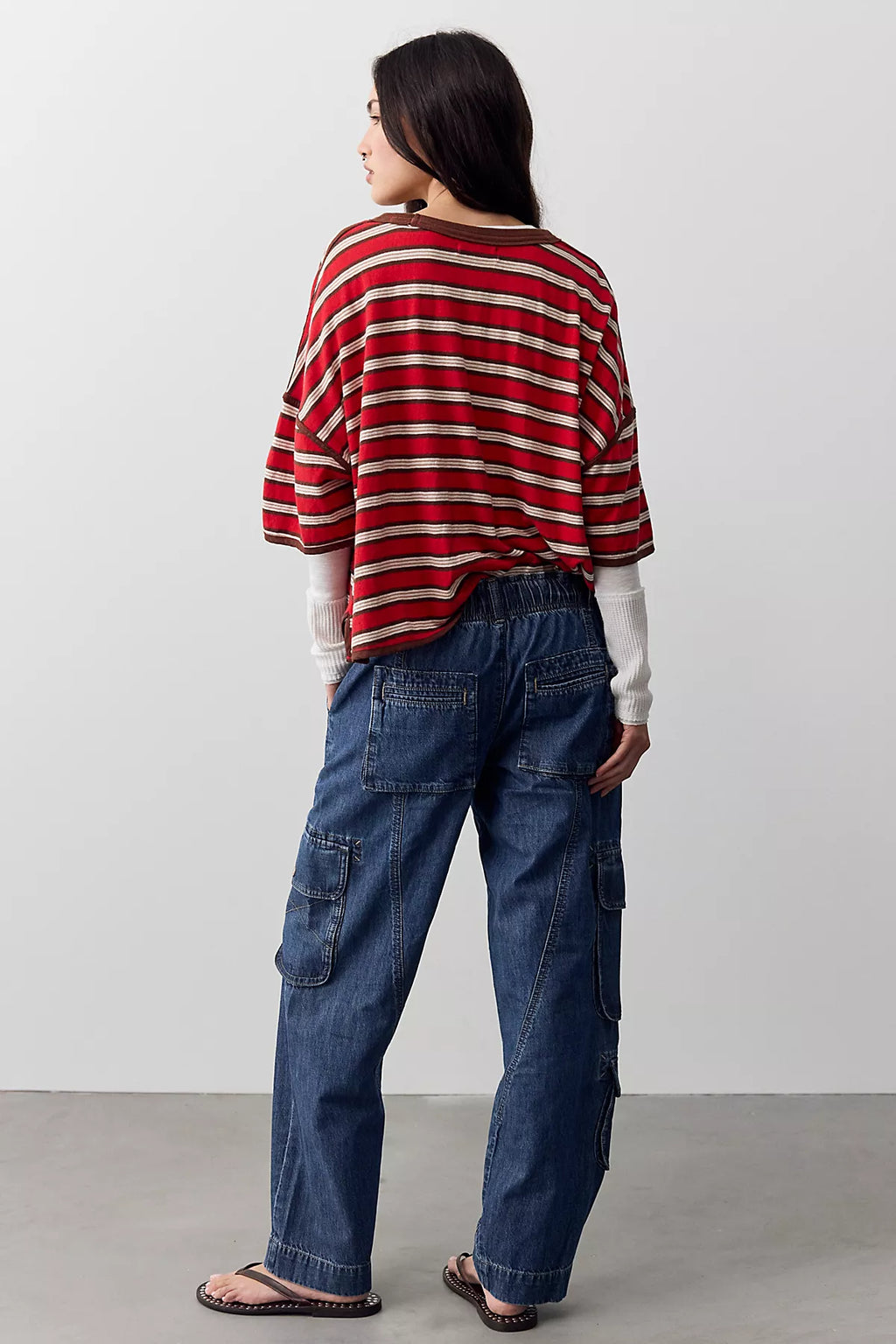 We The Free Tahiti Denim Pull-On Cargo Pants
