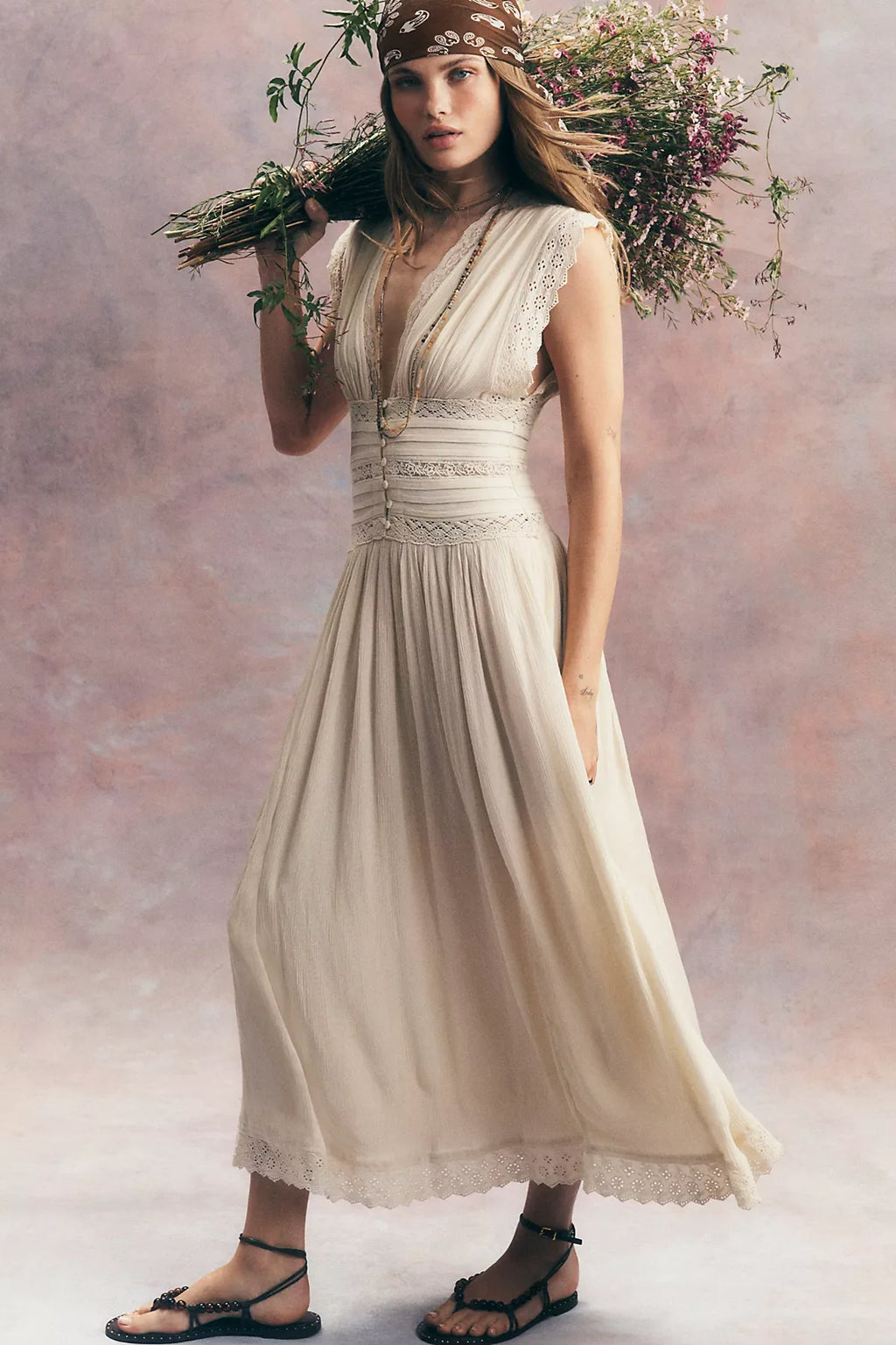 Swimming Across The Sky Midi Dress